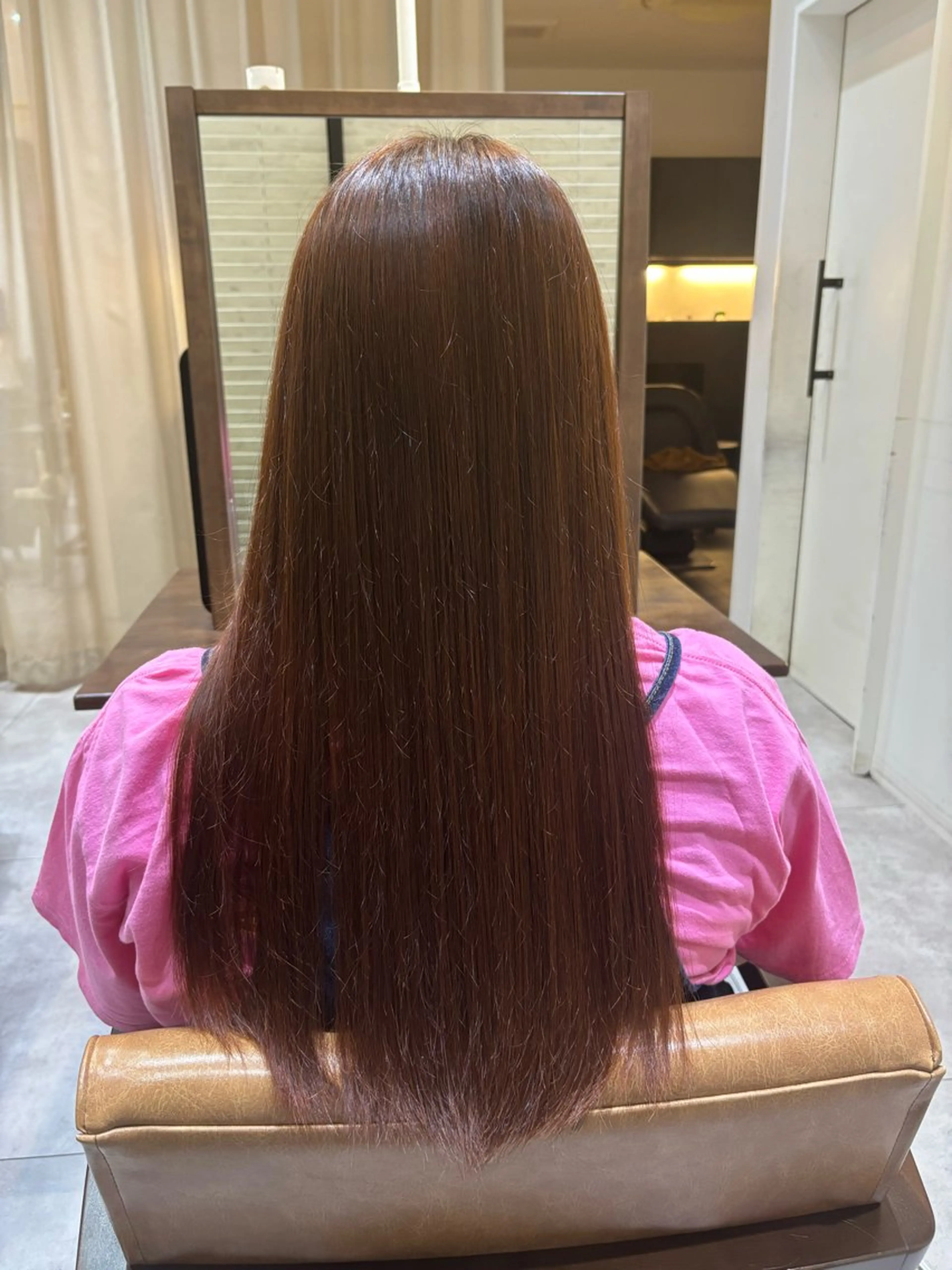 ロング カラー ブラウンカラー オレンジ オレンジブラウン mit セン北のヘアスタイル