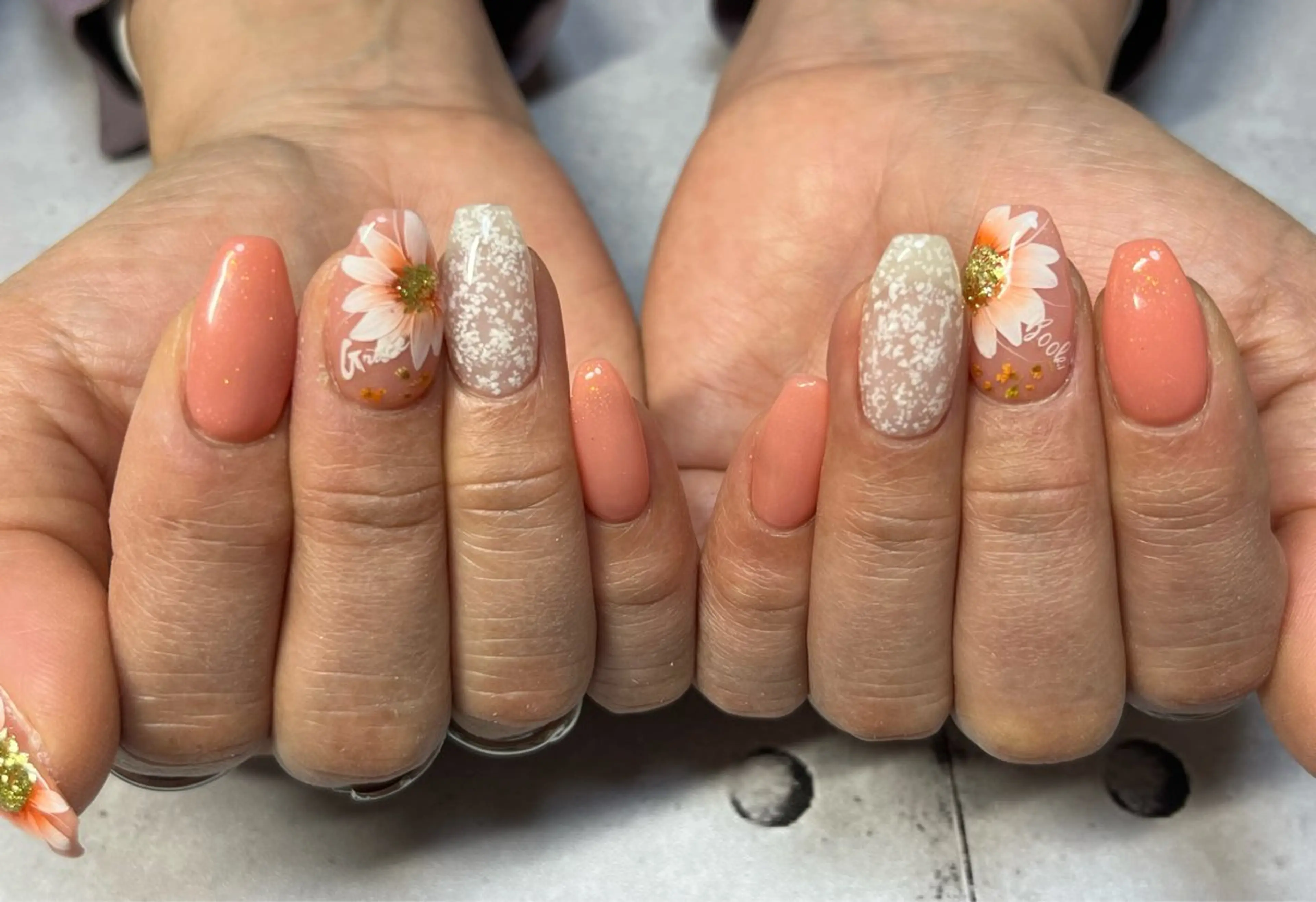 ネイル アートネイル 春ネイル ハンドネイル まり りぃ〜んのネイルデザイン