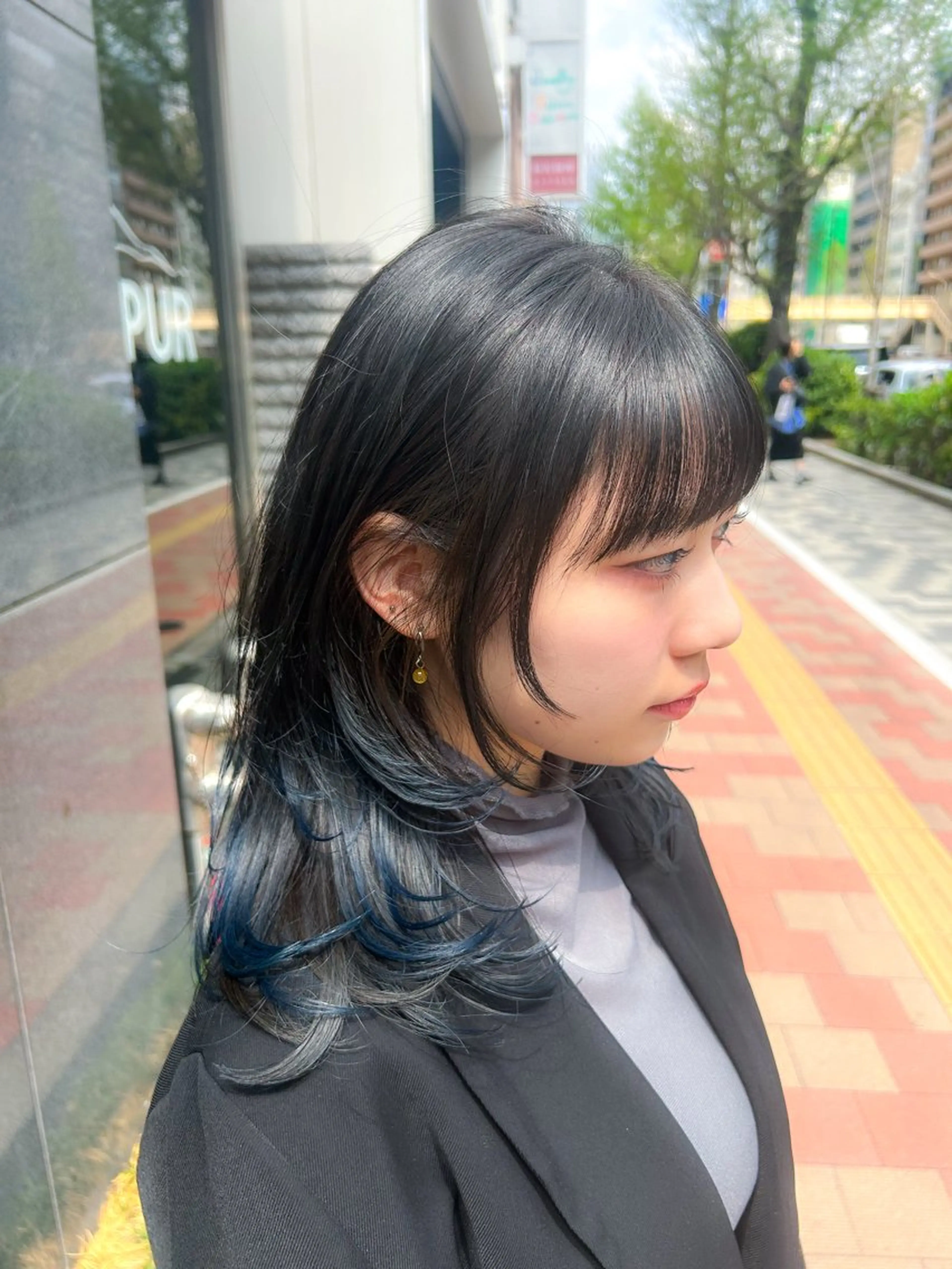 セミロング カラー 顔周りレイヤー/ボブ 銀座✨中野まさひろのヘアスタイル