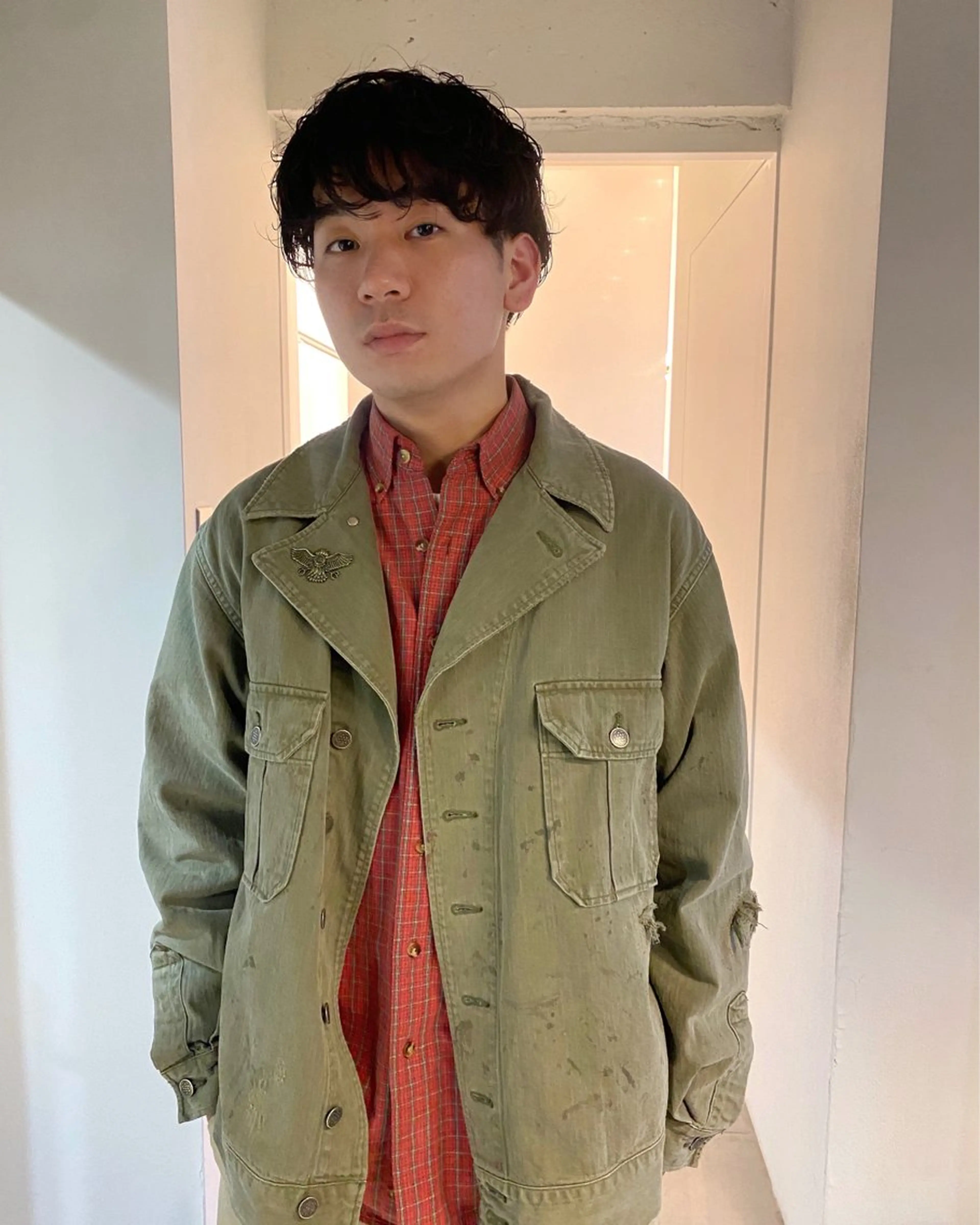 パーマ メンズ カット パーマ riria/ボブ /透明感カラー🎀のヘアスタイル