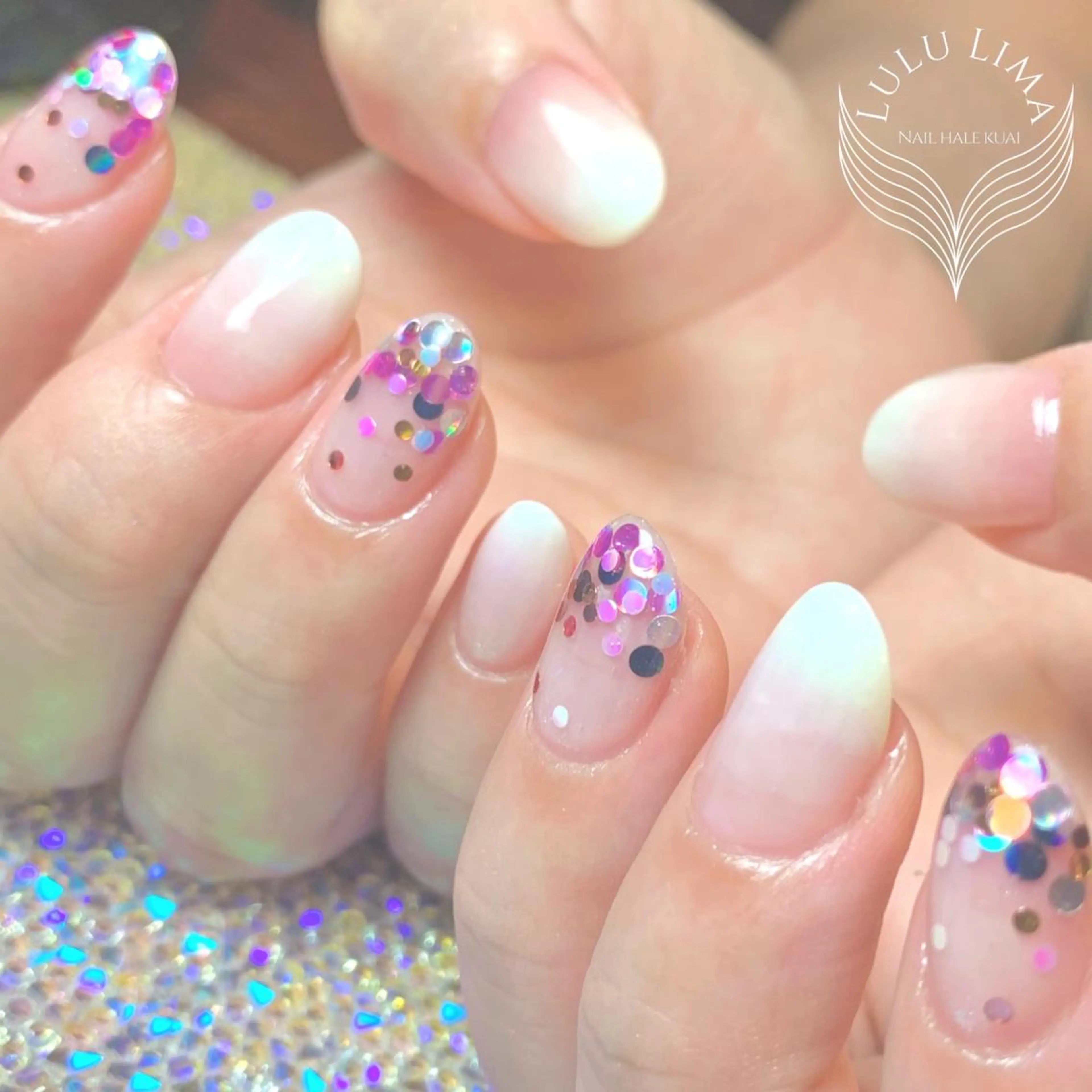 ネイル アートネイル ラメ(グリッター) ハンドネイル ハンドケア LULU LIMAのネイルデザイン