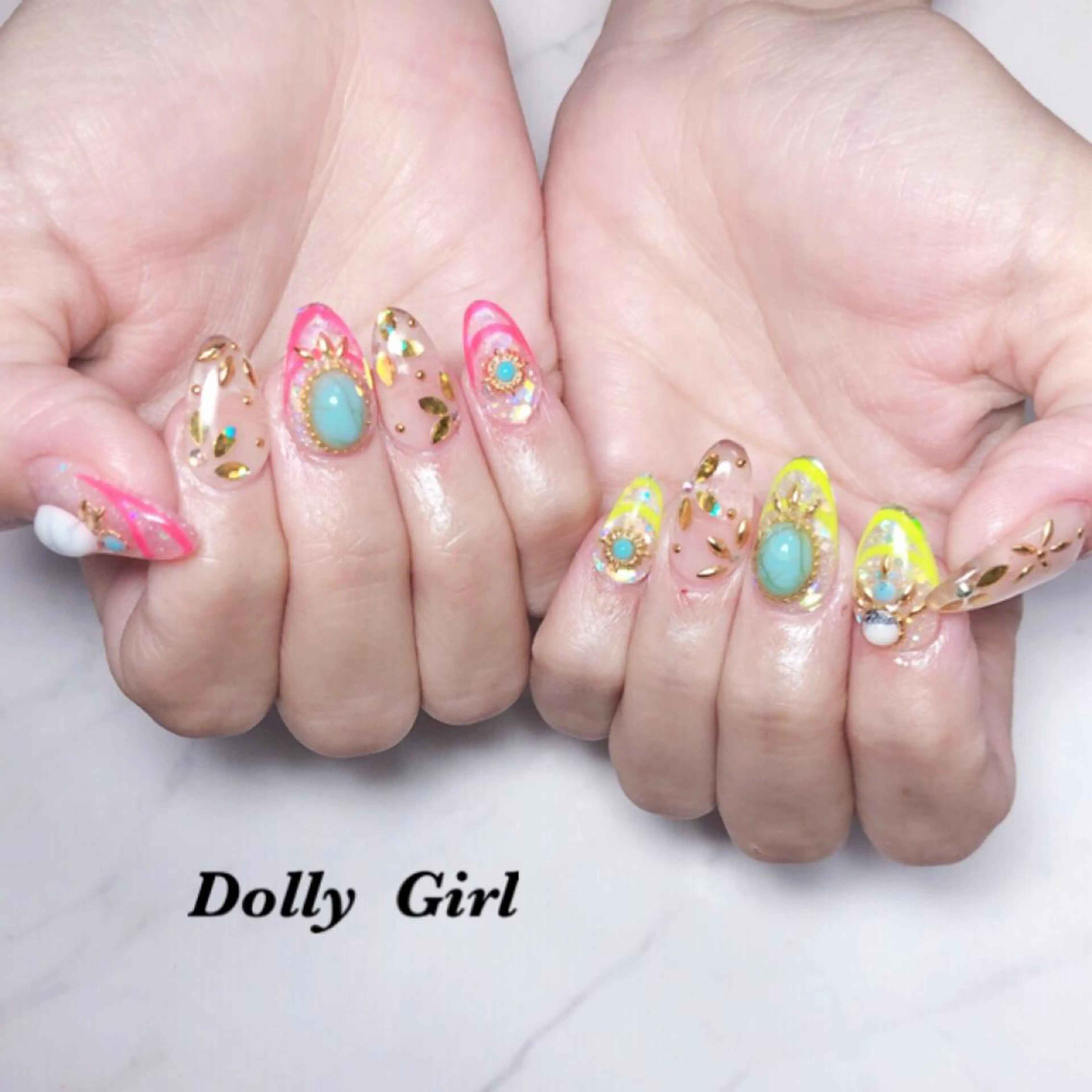 ネイル スカルプネイル DollyGirl KYOKOのネイルデザイン