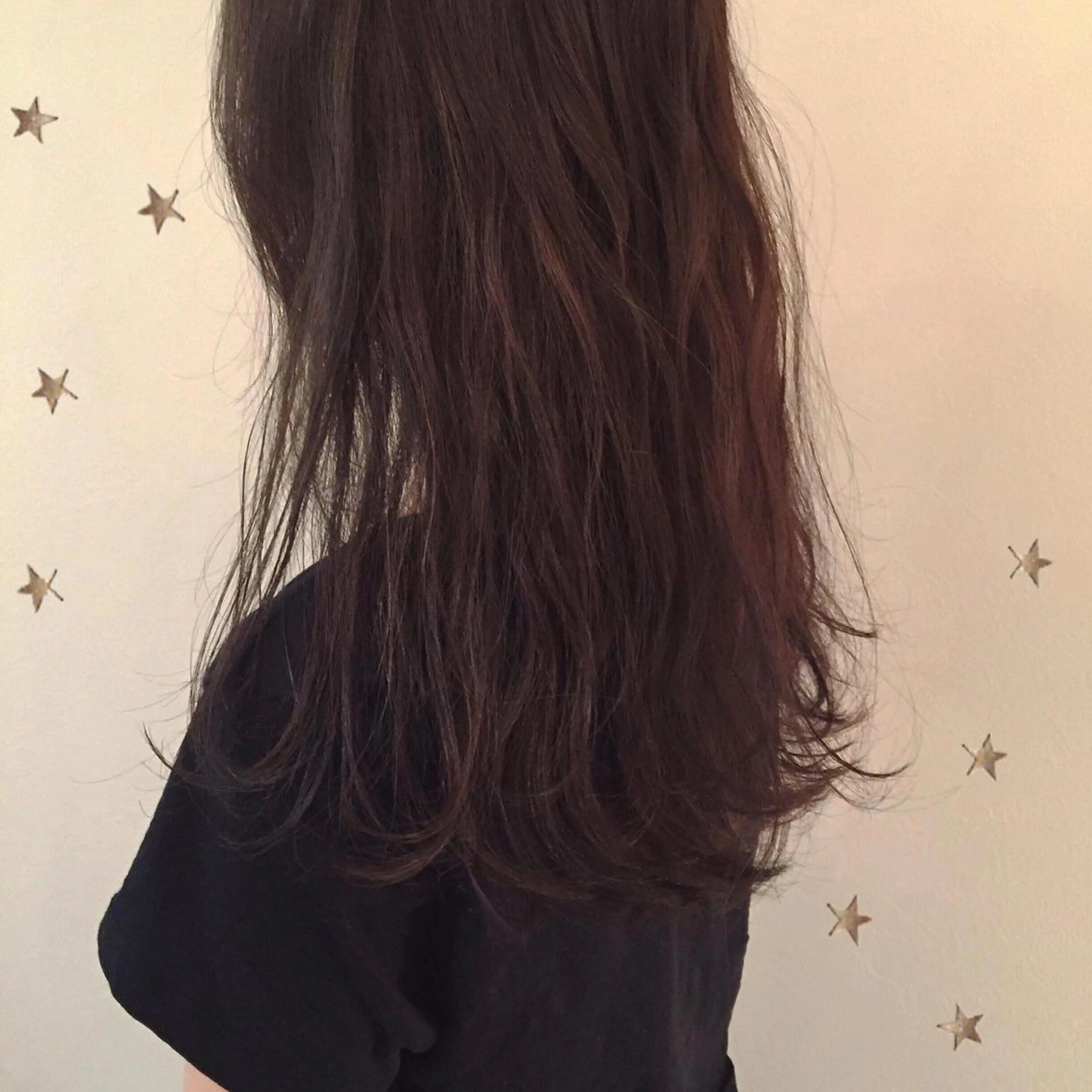 セミロング アッシュ ハイライト 市川 千夏のヘアスタイル