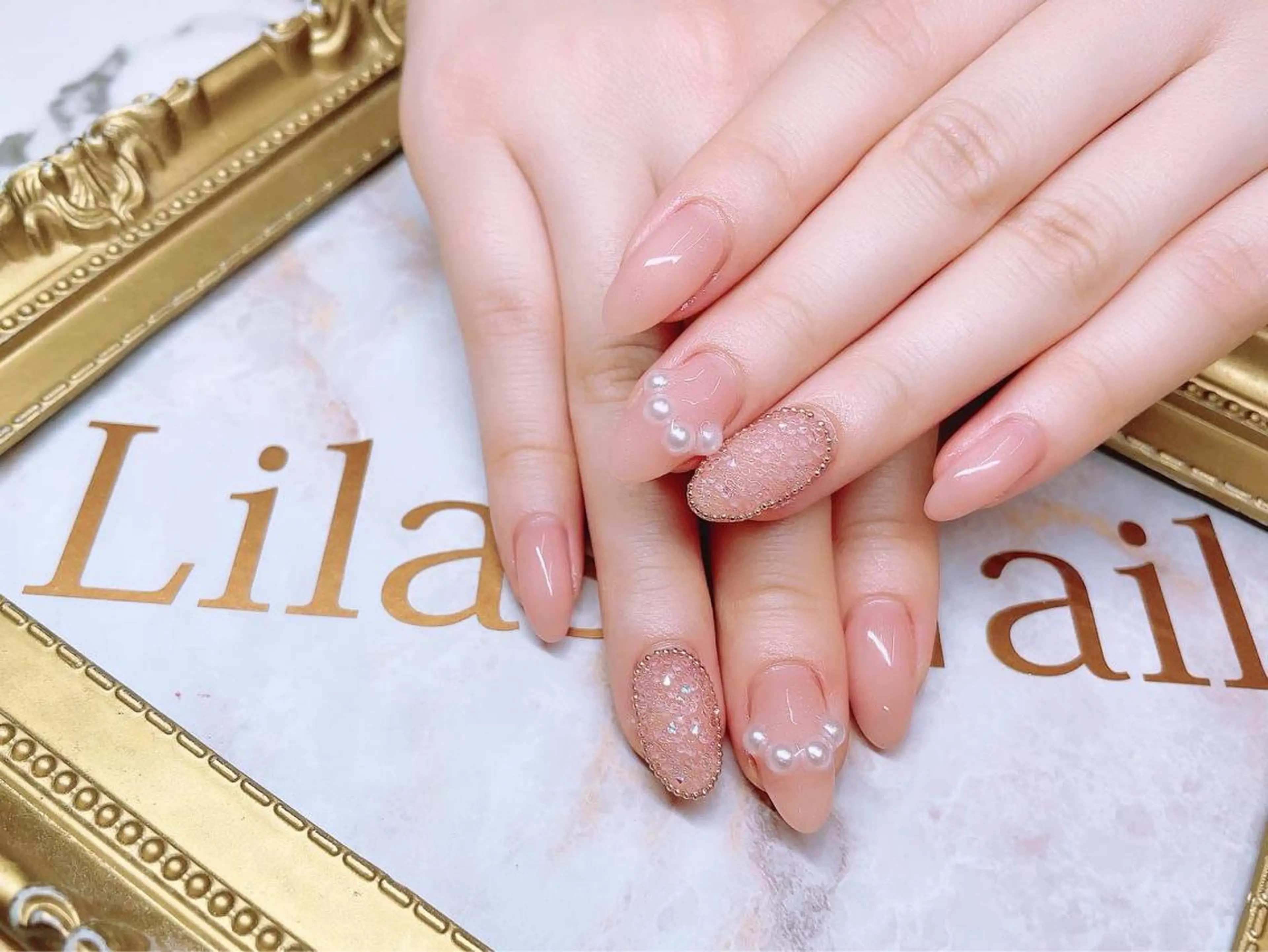 ネイル ジェルネイル ハードジェル キラキラネイル ロングネイル 夏ネイル Lilas Nailのネイルデザイン