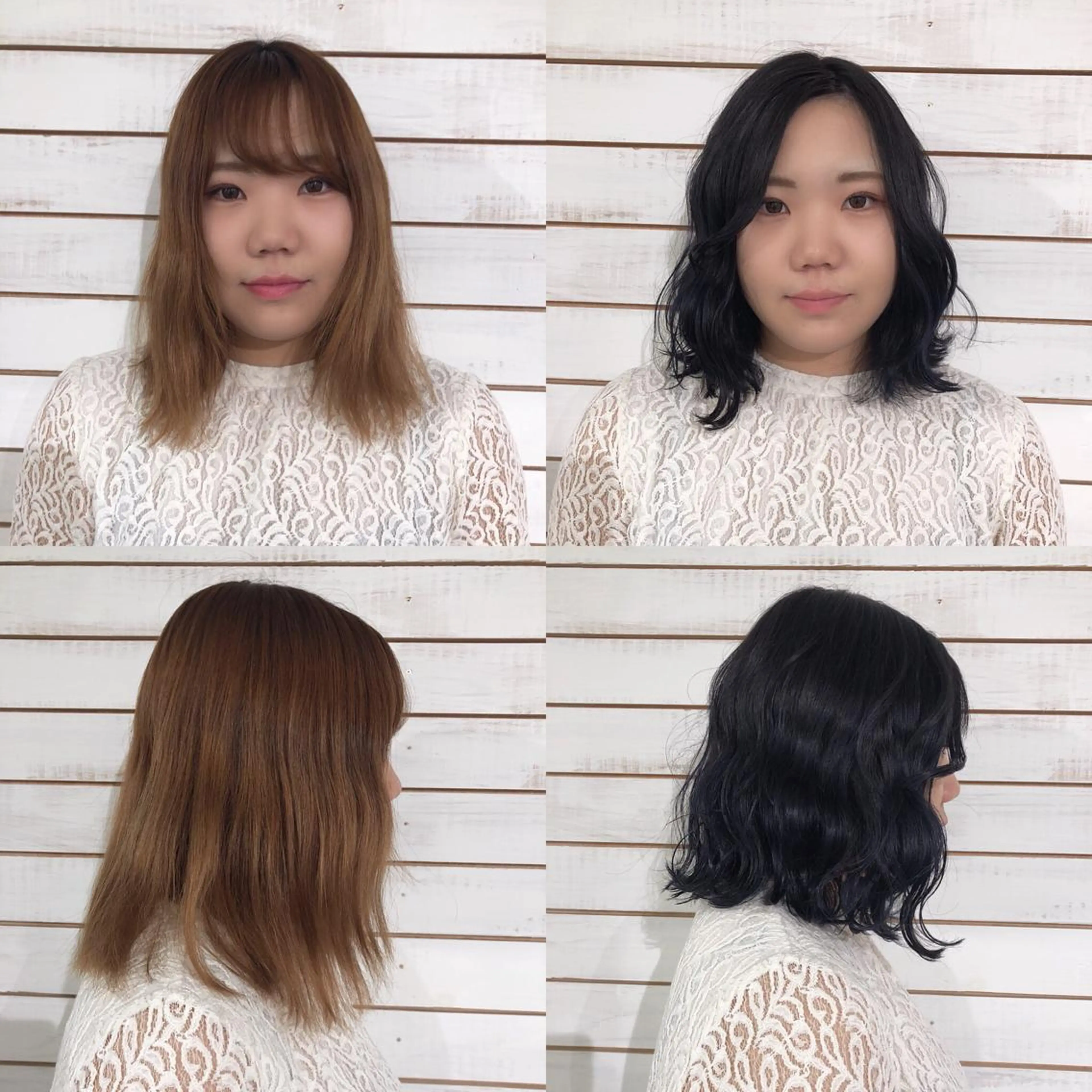 ショート カラー ヘアアレンジ ネイビーカラー ボブ エクステ ヘアカラー エクステ 🦋美髪／エクステ 🦋アベイクミのヘアスタイル