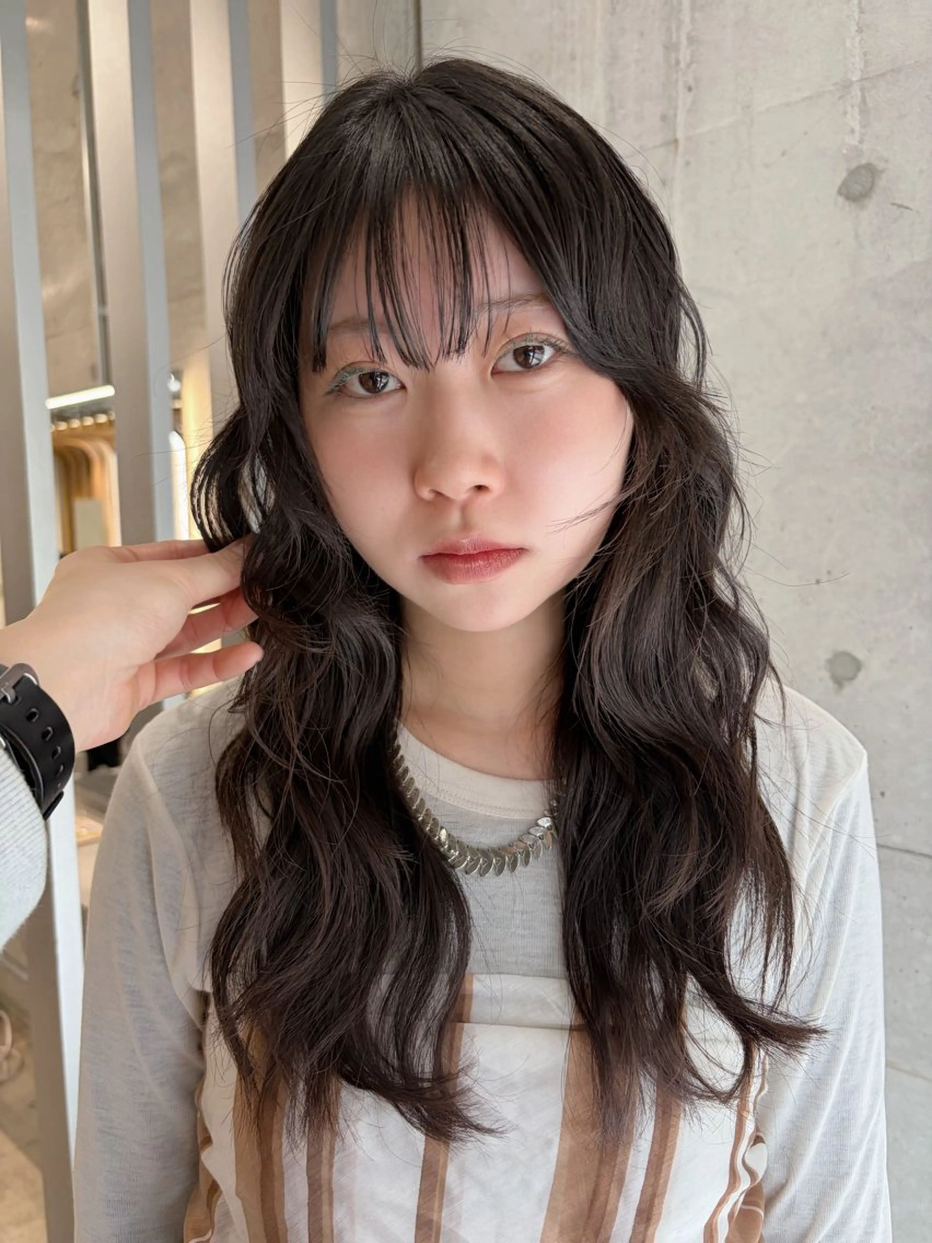パーマ 横浜 ミディアムパーマのヘアスタイル