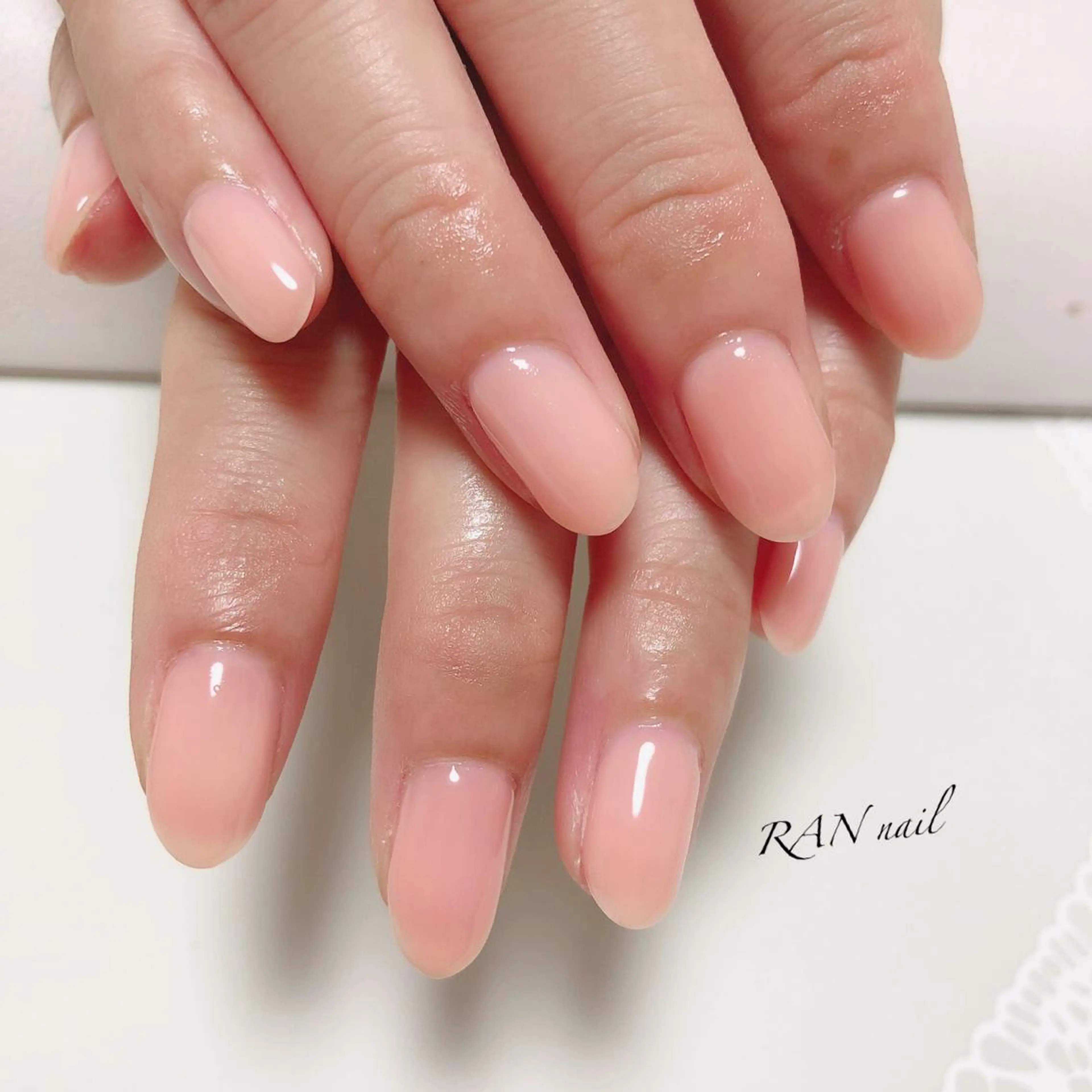 ネイル 桜ネイル ワンカラーネイル ピンク ハンドネイル フットネイル RAN nailのネイルデザイン