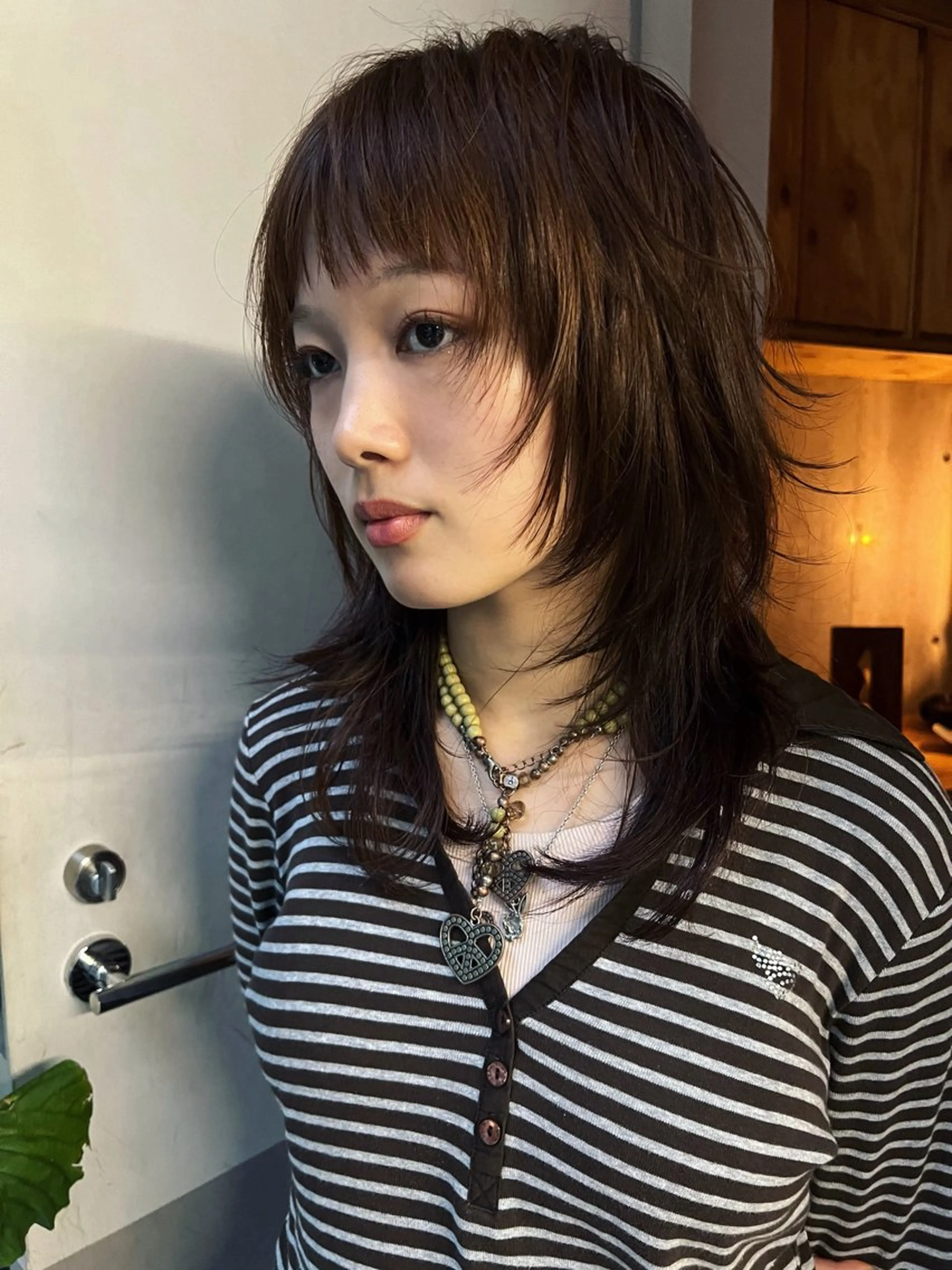 ミディアム カラー カット ヘアカラー ハッシュカット カシマハヤトのヘアスタイル