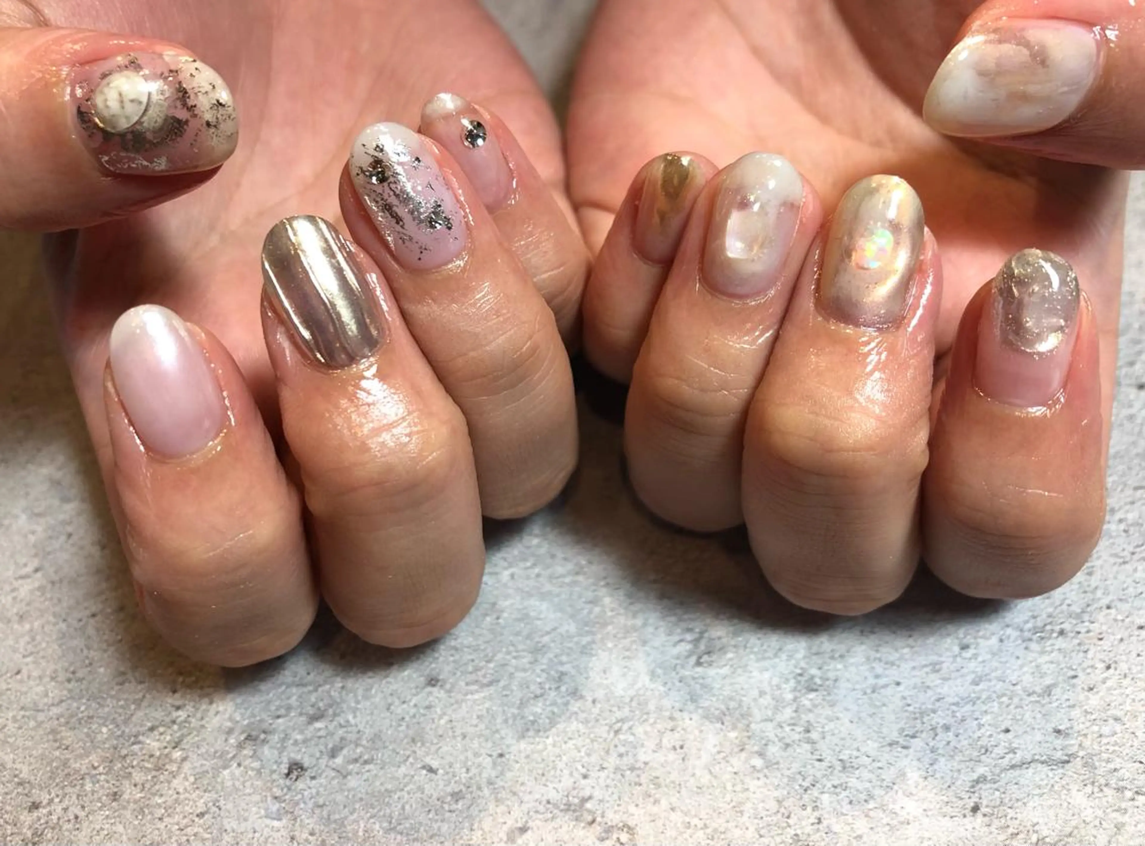 ネイル パラあり！フィルイン 美フォルムのネイルデザイン