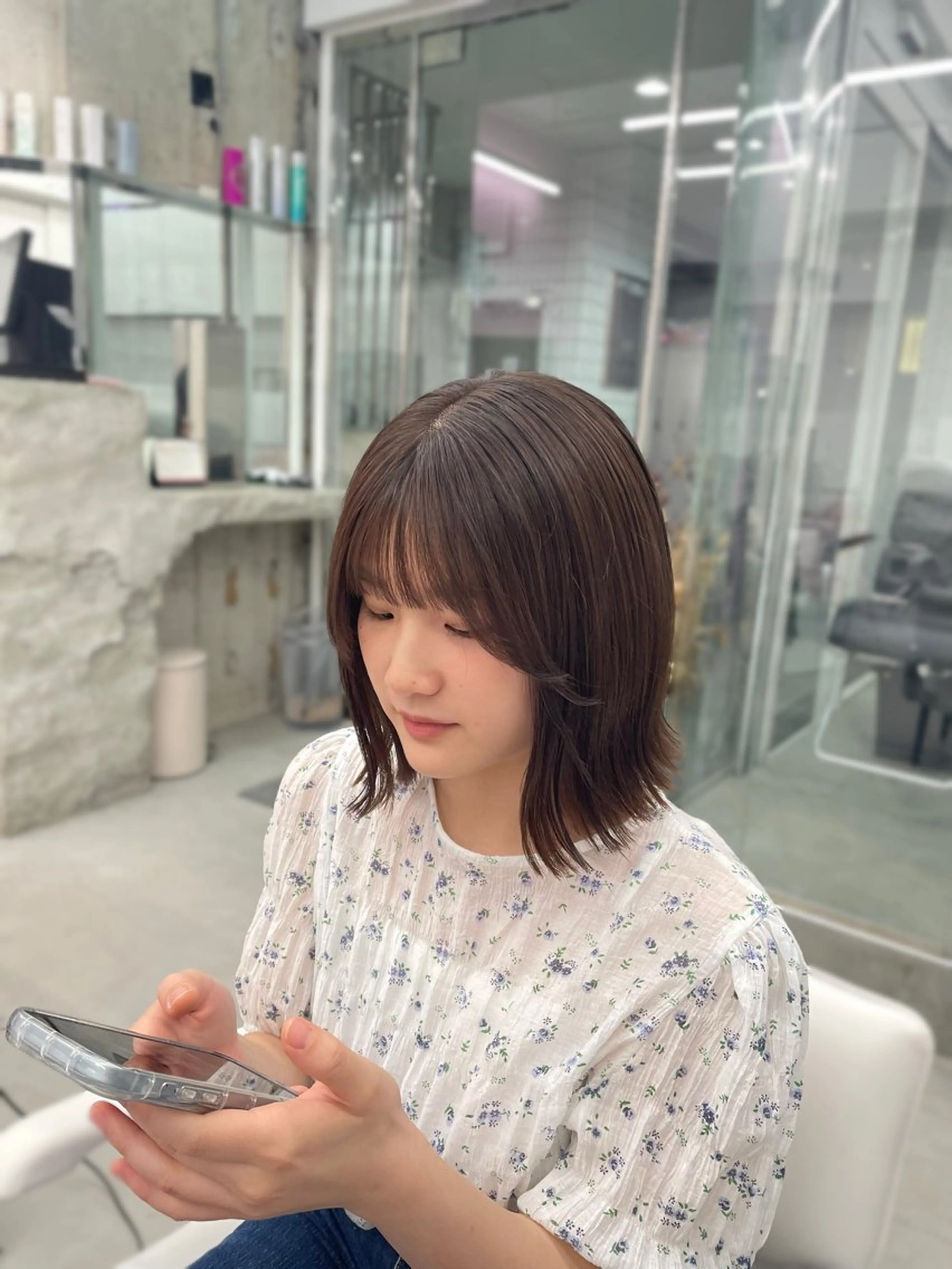 ミディアム カット 今園 桃愛のヘアスタイル