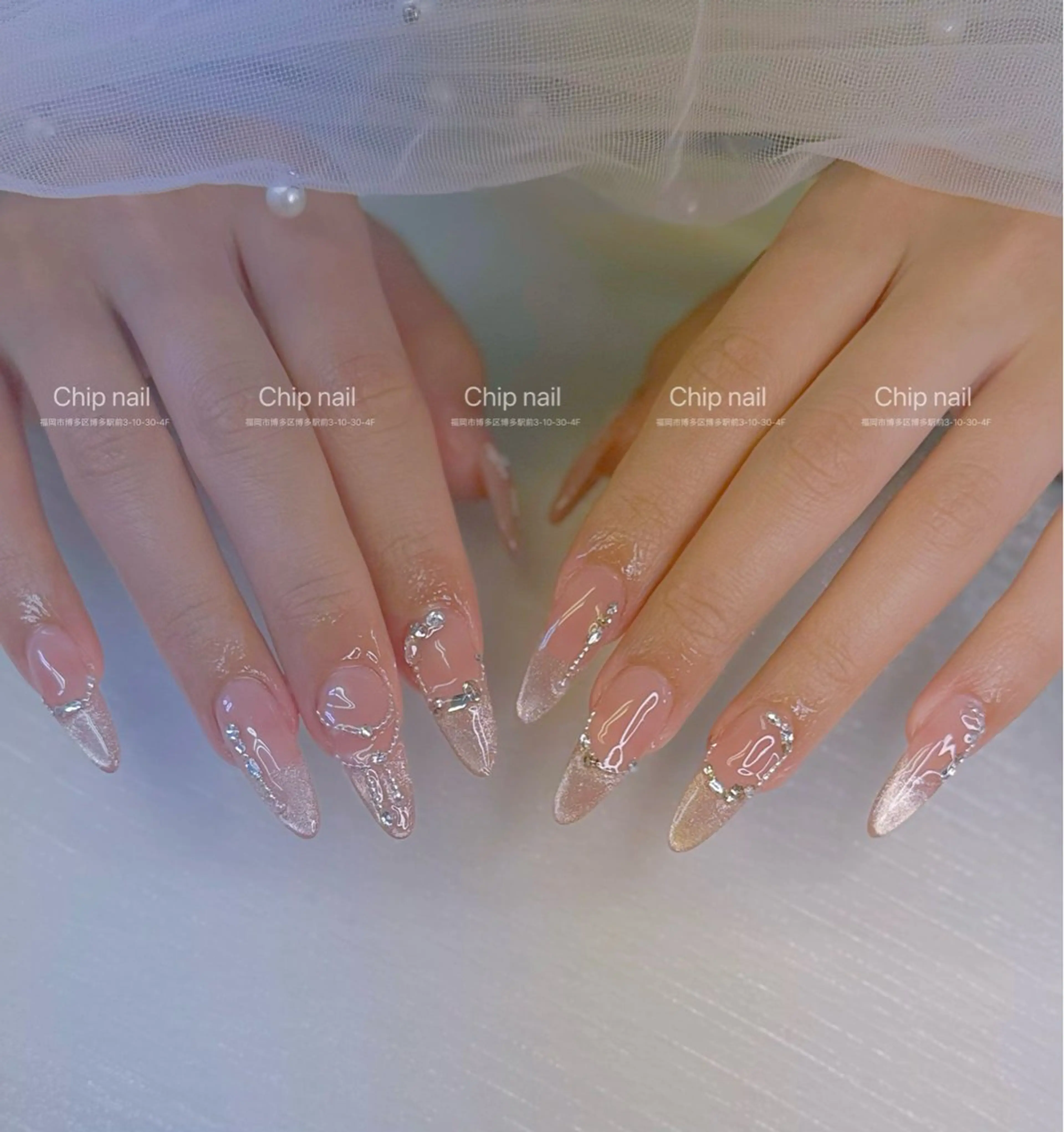ネイル ロングネイル ハンドネイル chip nail harukaのネイルデザイン
