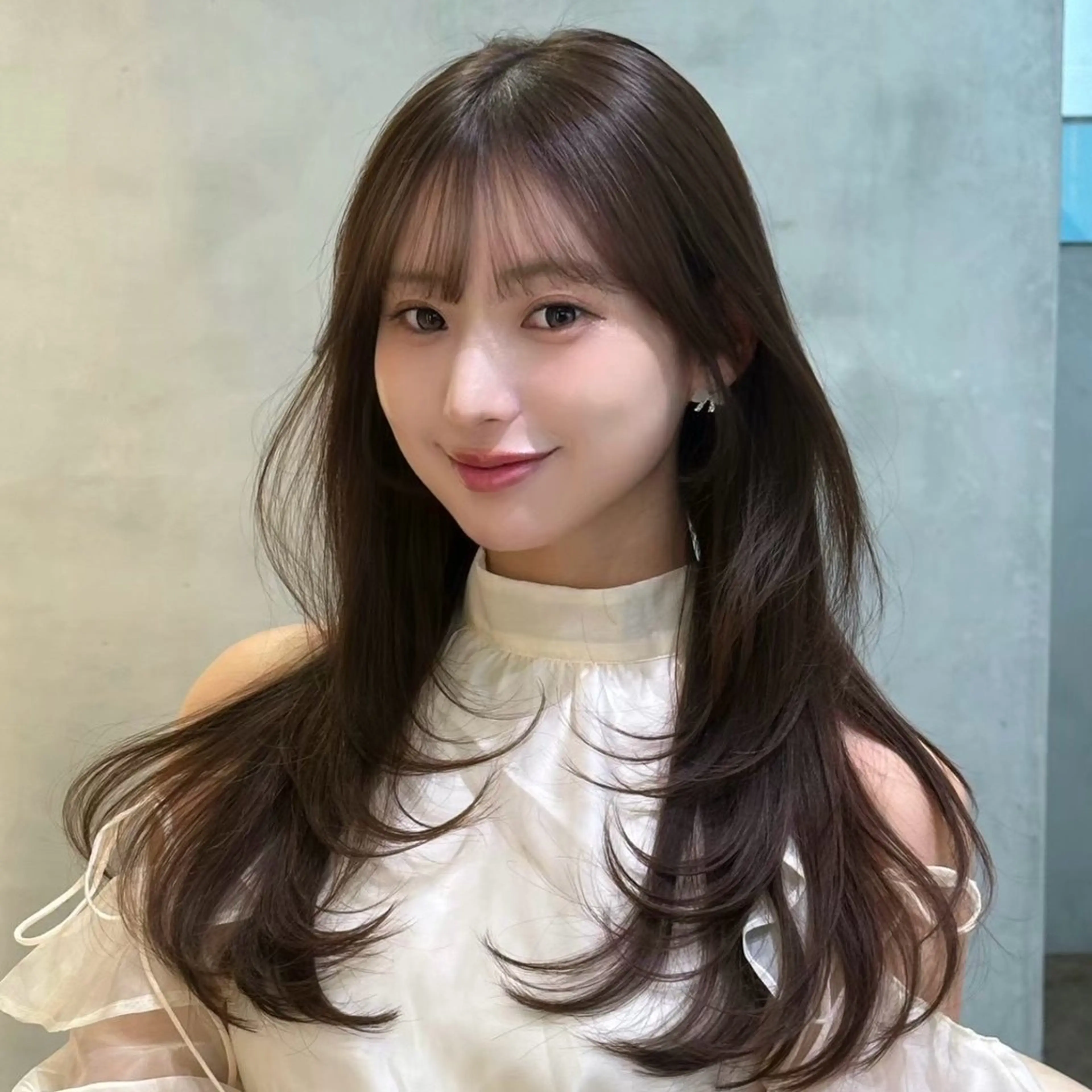 ロング ボブ/レイヤー/ 縮毛矯正/ 渡邊莉玖のヘアスタイル