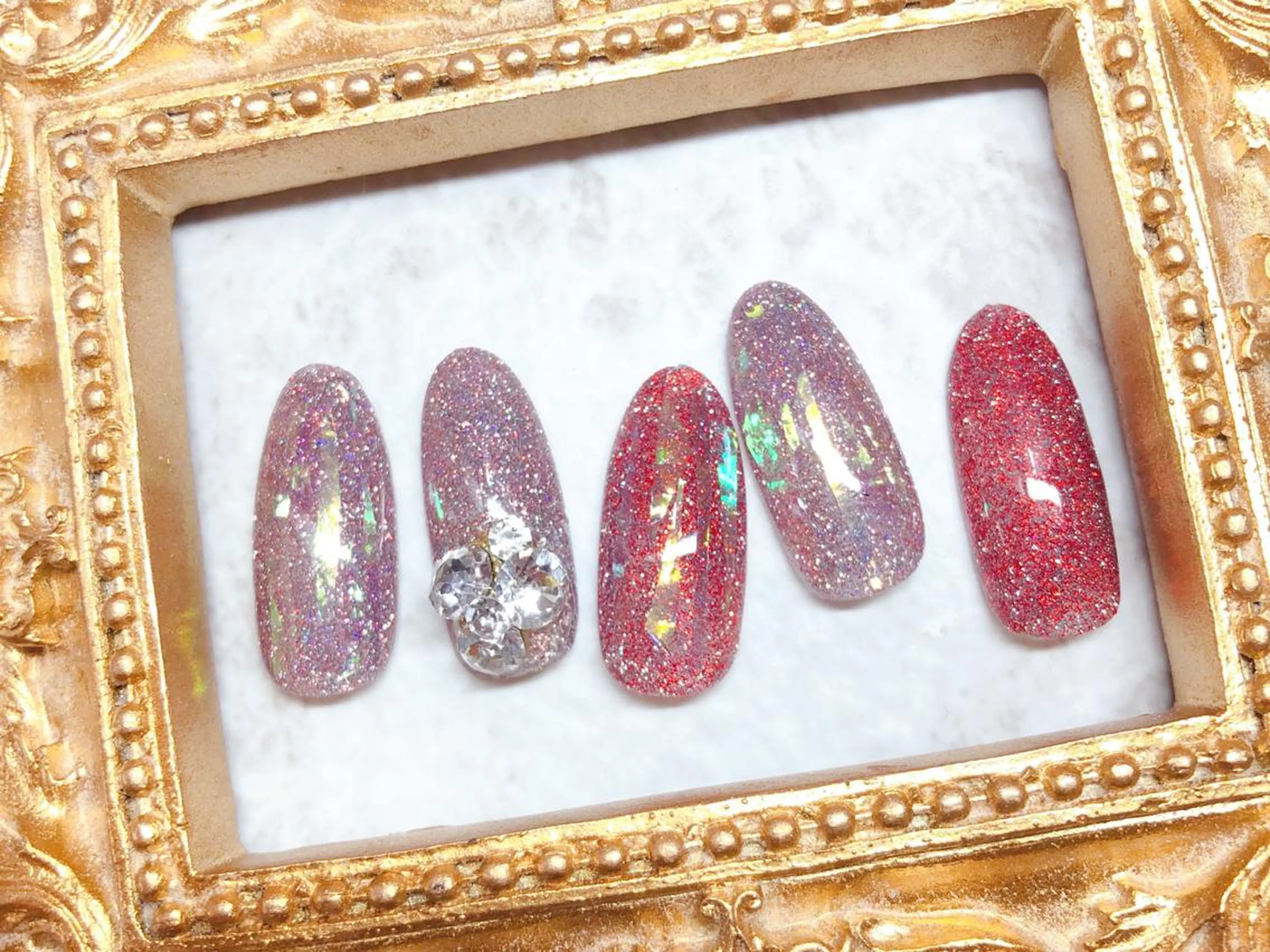 ネイル ハンドネイル マジック ミラーのネイルデザイン