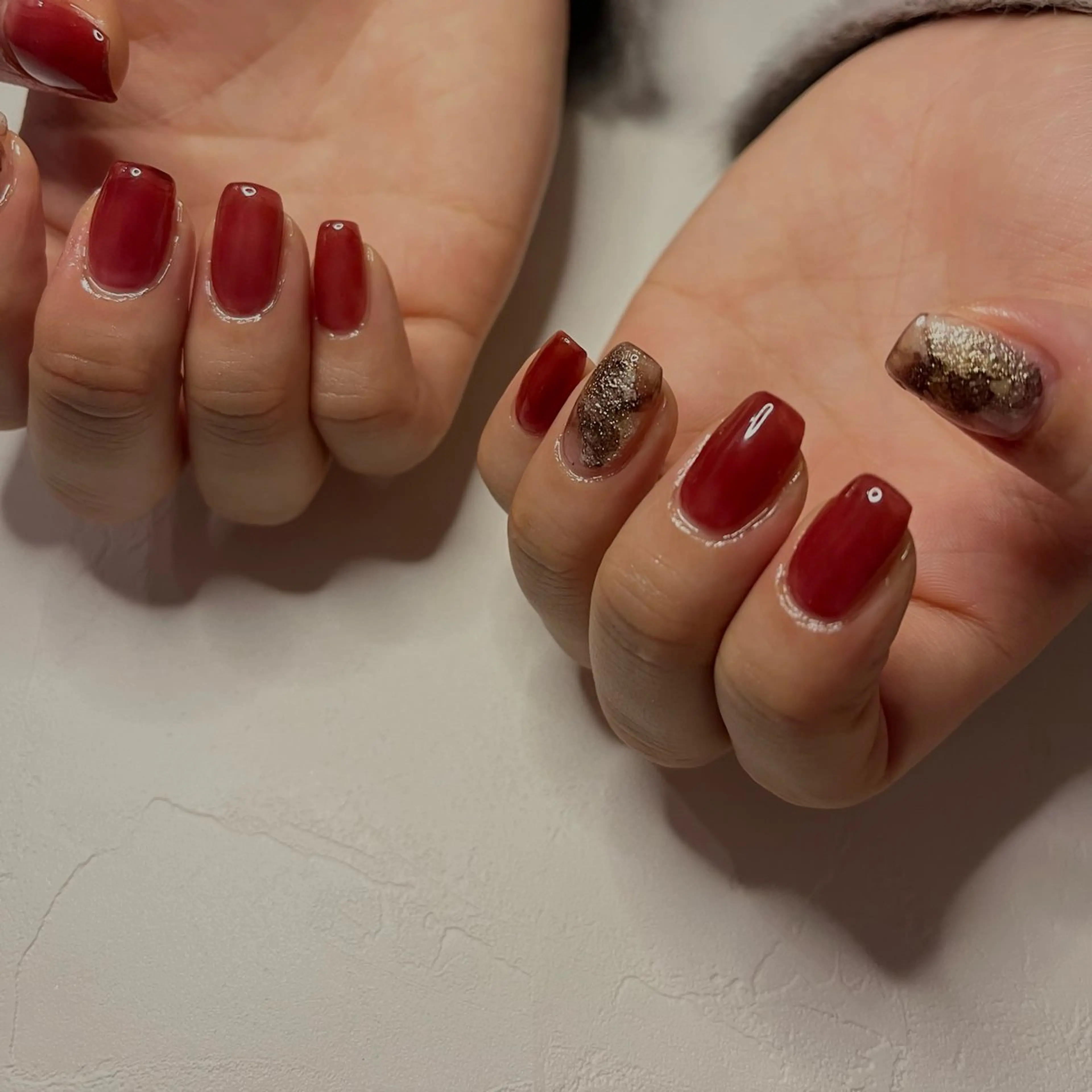 ネイル ジェルネイル ワンカラーネイル パラジェル ハンドネイル nail slow.のネイルデザイン