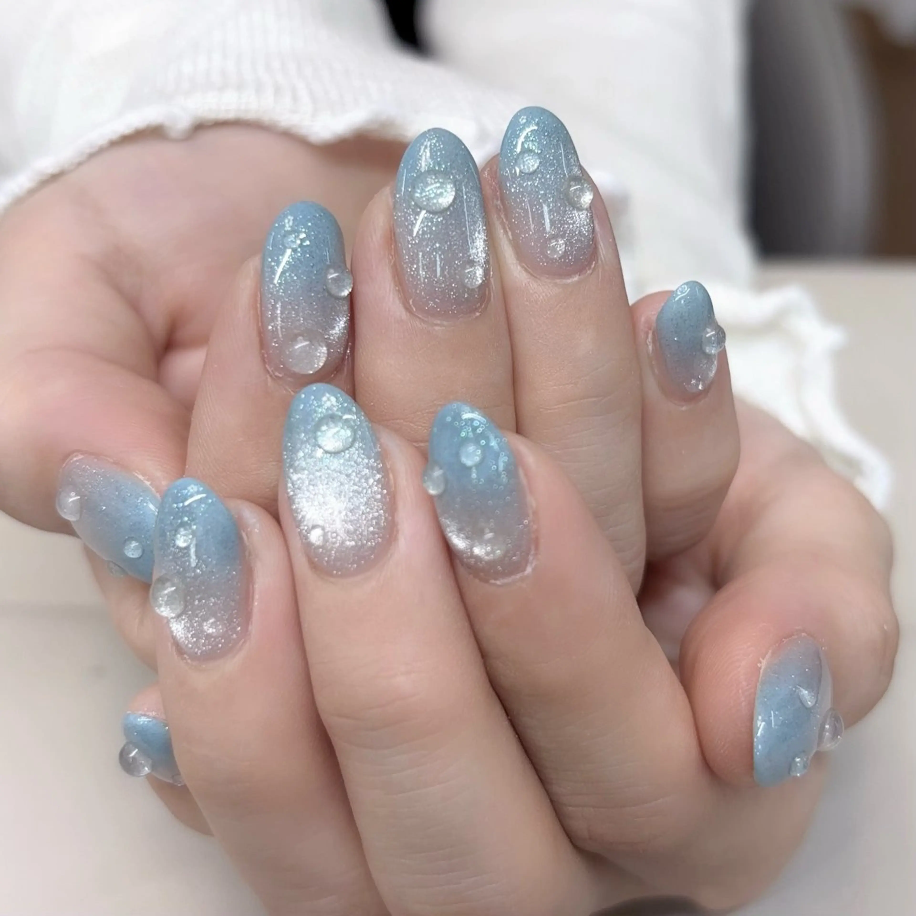 ネイル アートネイル チークネイル 長さ出し フレンチネイル ジェルネイル ハンドネイル Rika  nail cocoのネイルデザイン