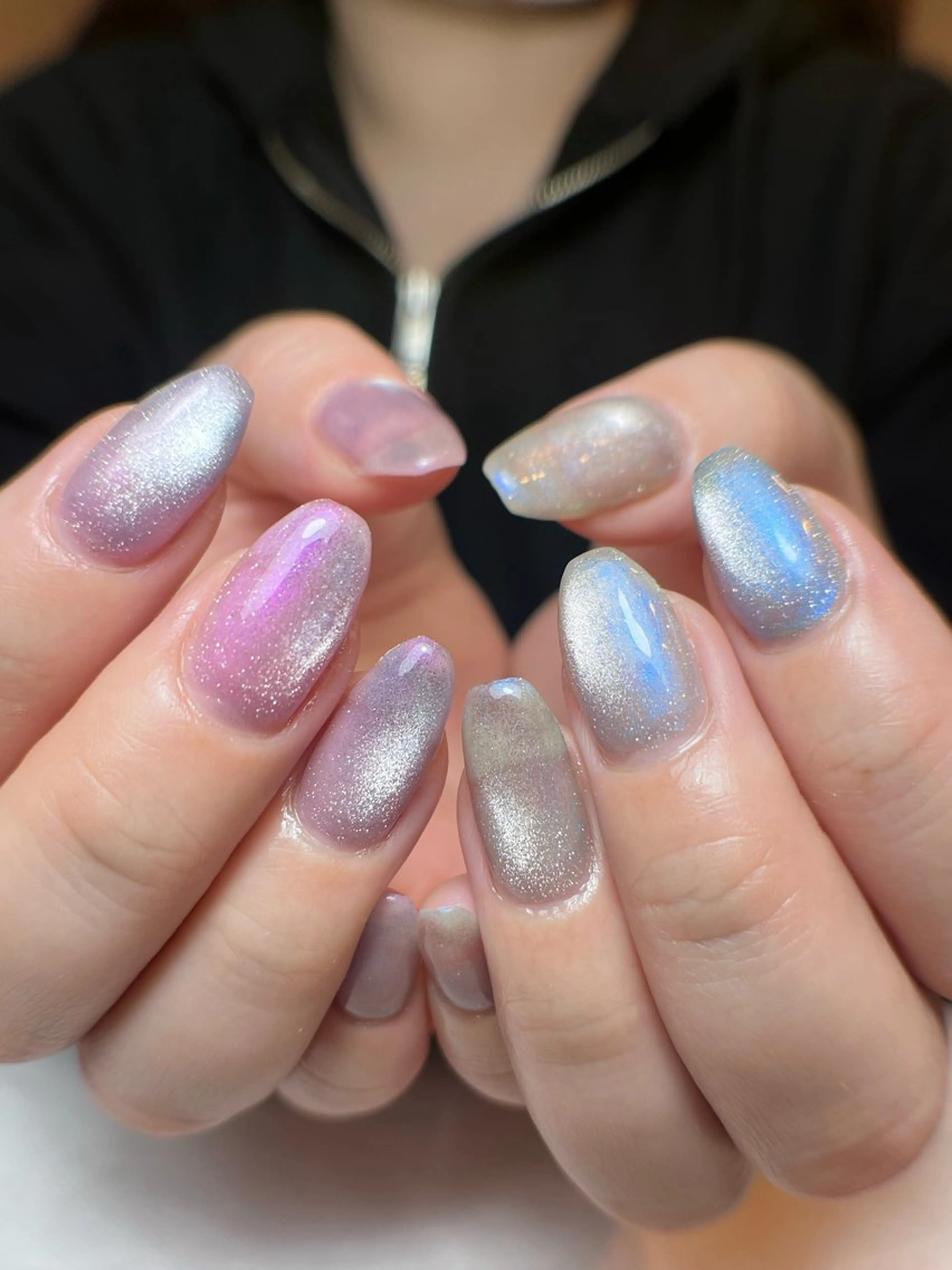 ネイル 氷ネイル・うるうるネイル ハンドネイル ハンドケア ナツインフィニティ ネイルズ（なつ）のネイルデザイン