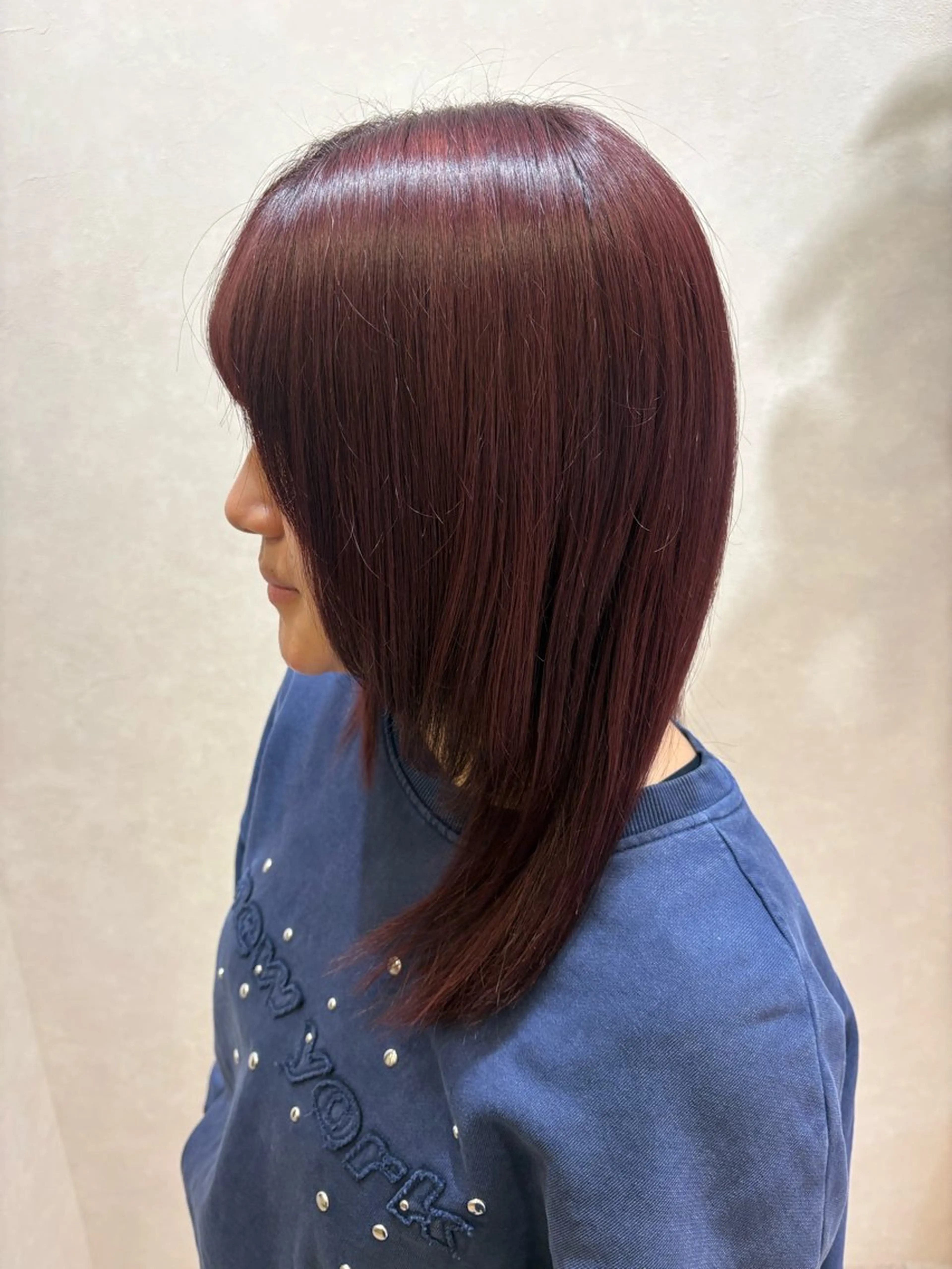 セミロング カラー ヘアカラー り このヘアスタイル