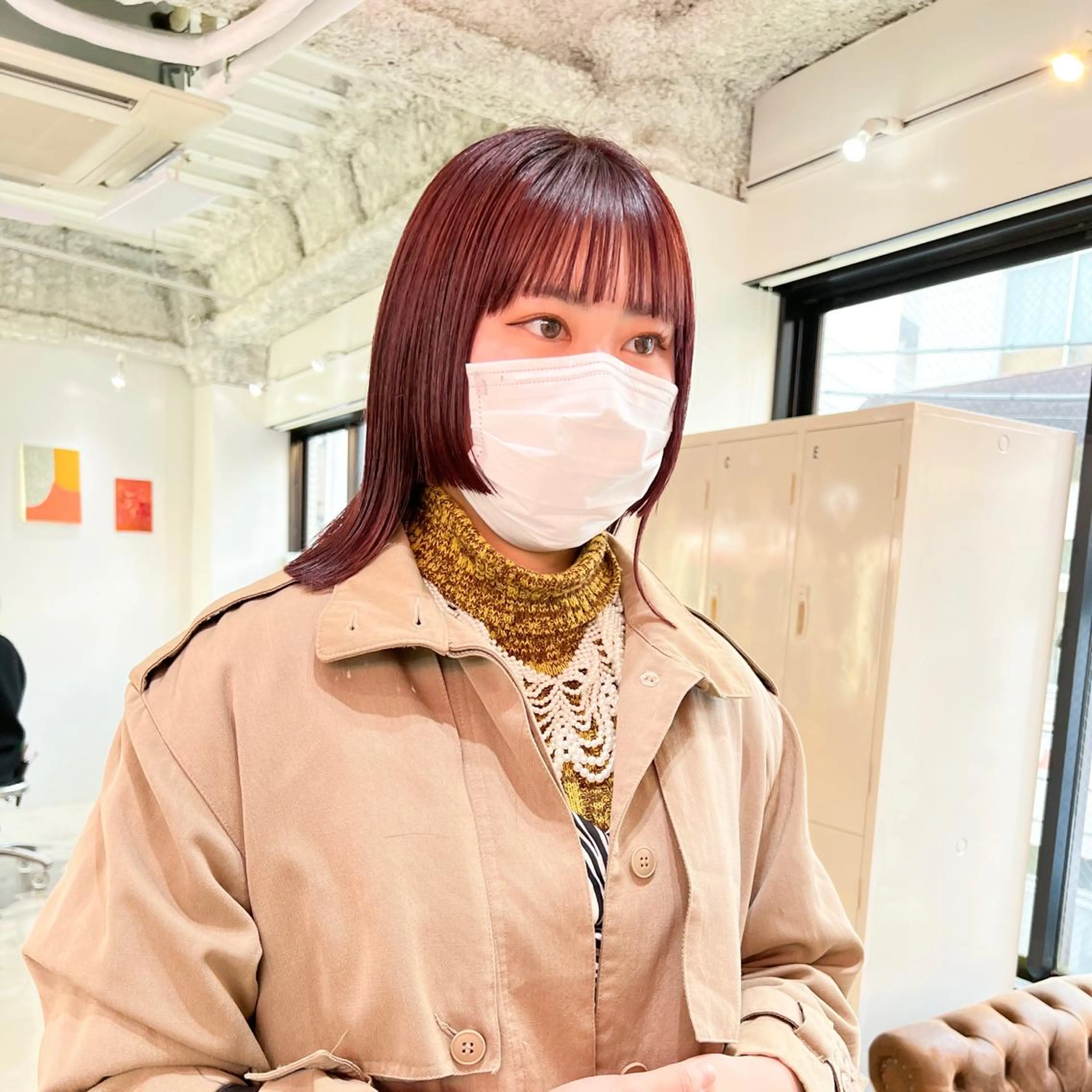 ミディアム カラー カット ヘアカラー トリートメント トレンドボブ /ミリヤのヘアスタイル