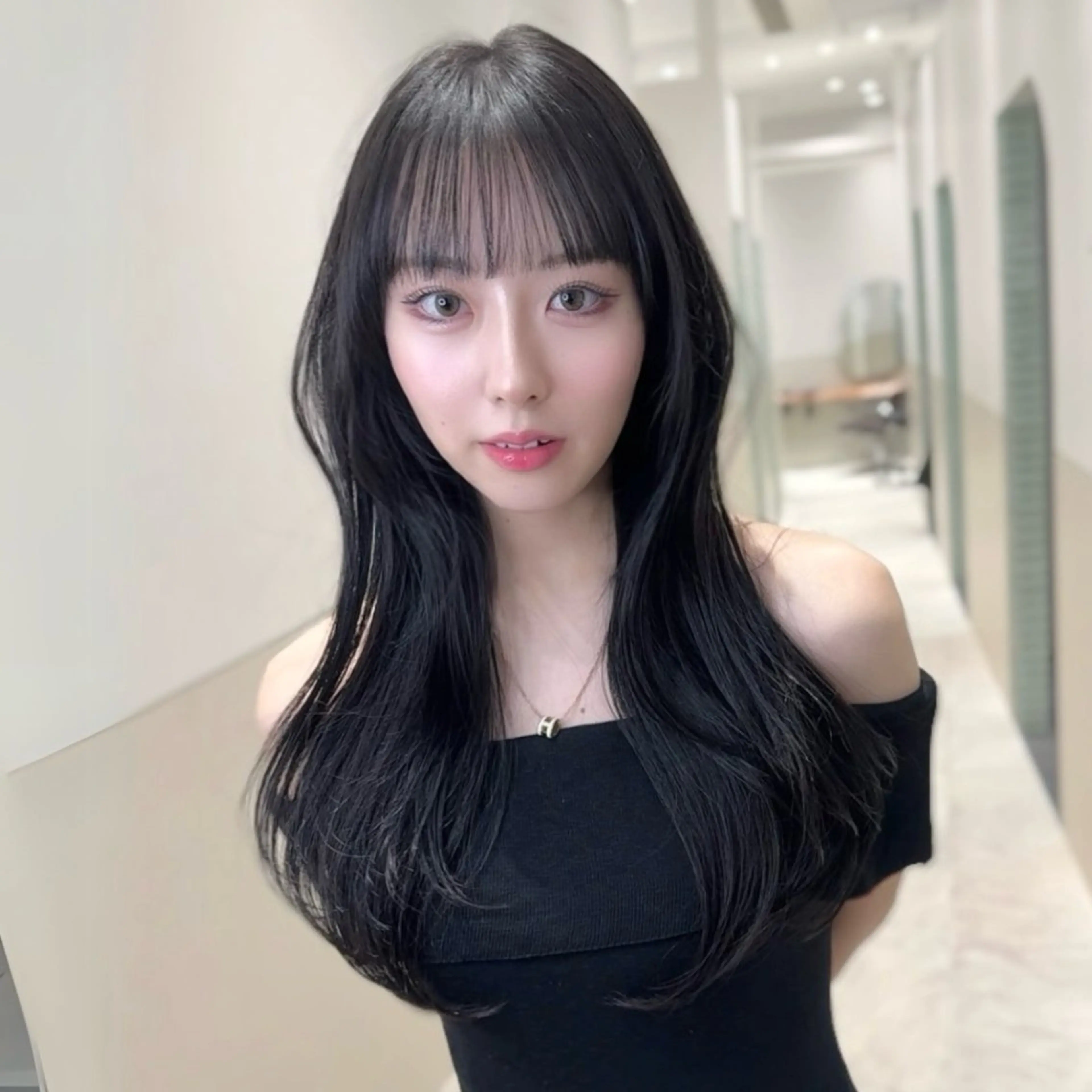 ロング カット ヘアカラー トリートメント 本場の韓国ヘア 🇰🇷 中尾 崇人のヘアスタイル