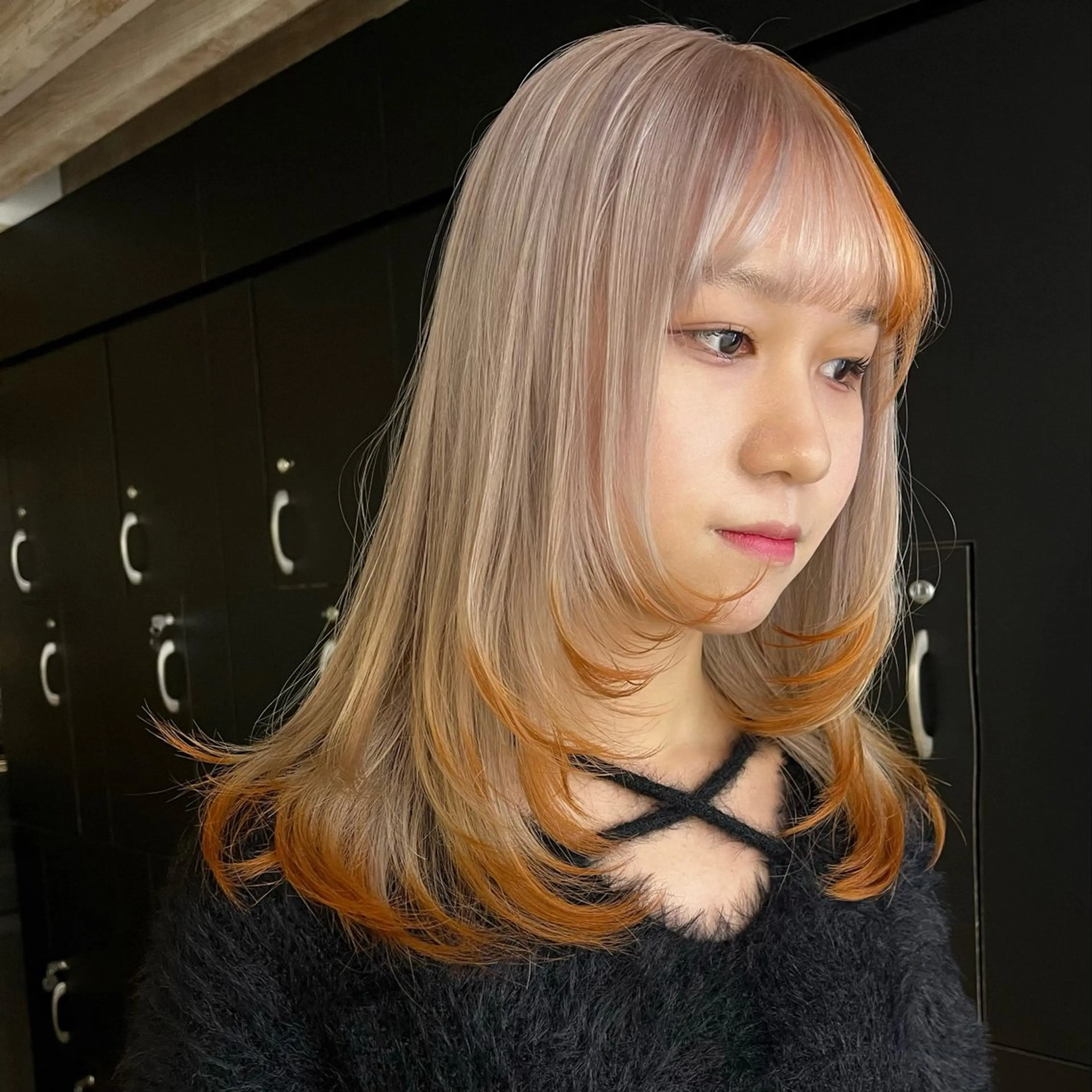 セミロング カラー ボブハイトーン🦖 デザインMAMIのヘアスタイル