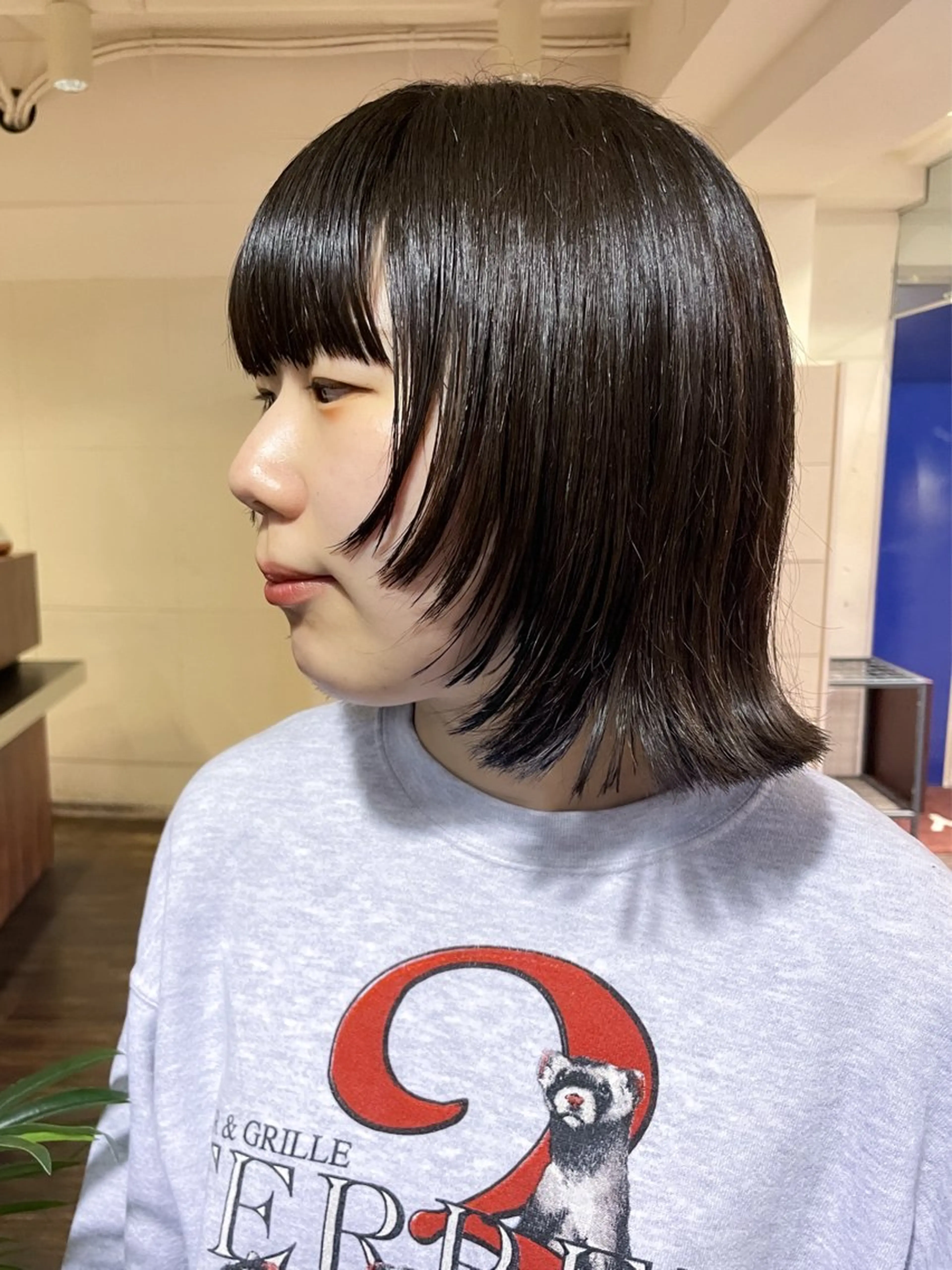 ミディアム カラー ボブ レイヤーカット カット ヘアカラー 似合わせヘア🤍 面田法子のヘアスタイル