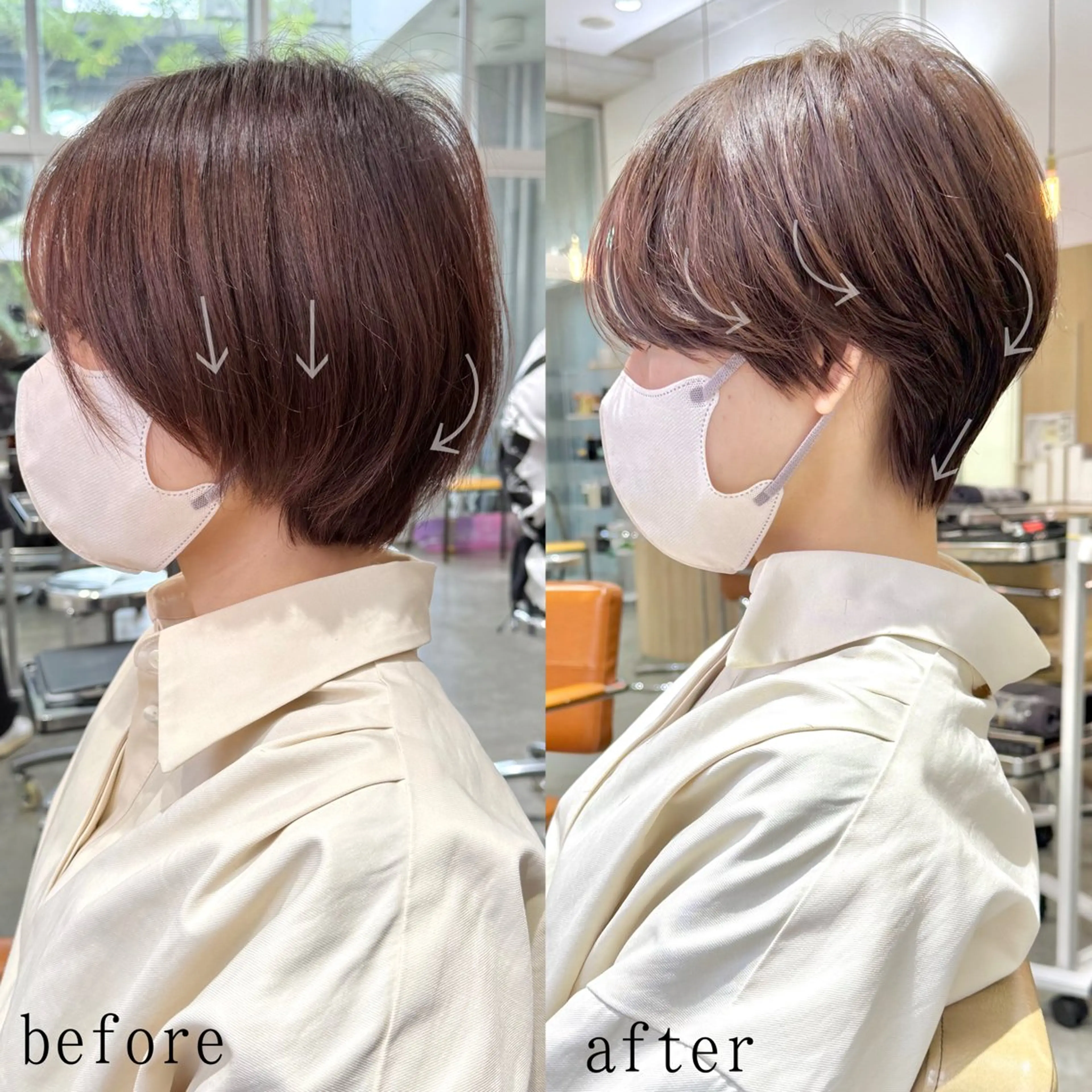 ショート カラー ショートヘア カット ヘアカラー トリートメント ヘッドスパ 🌷ショートレイヤー ヘッドスパ🌷鈴木のヘアスタイル
