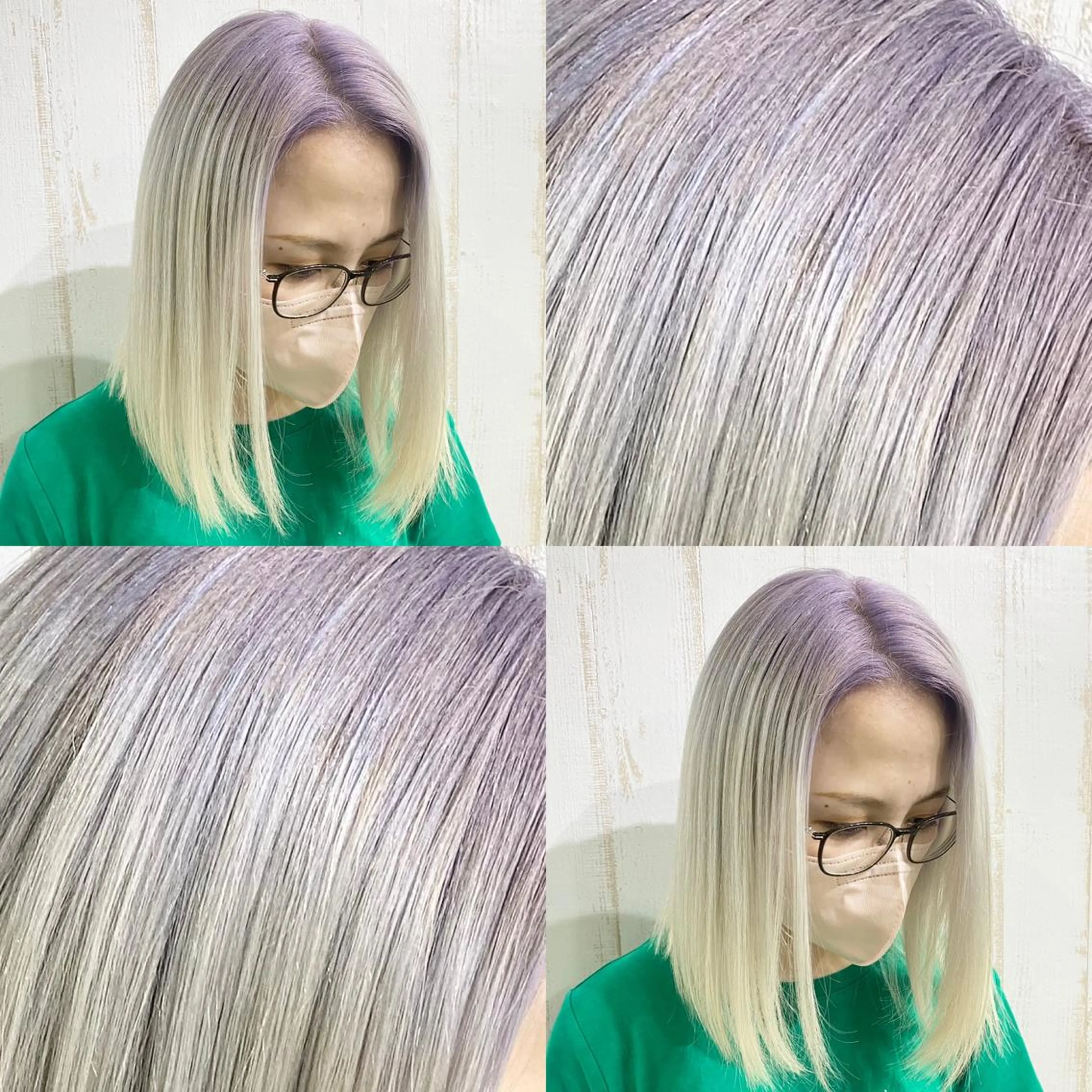 ミディアム カラー ヘアカラー トリートメント ハイトーン💫 エクステ💫maiのヘアスタイル