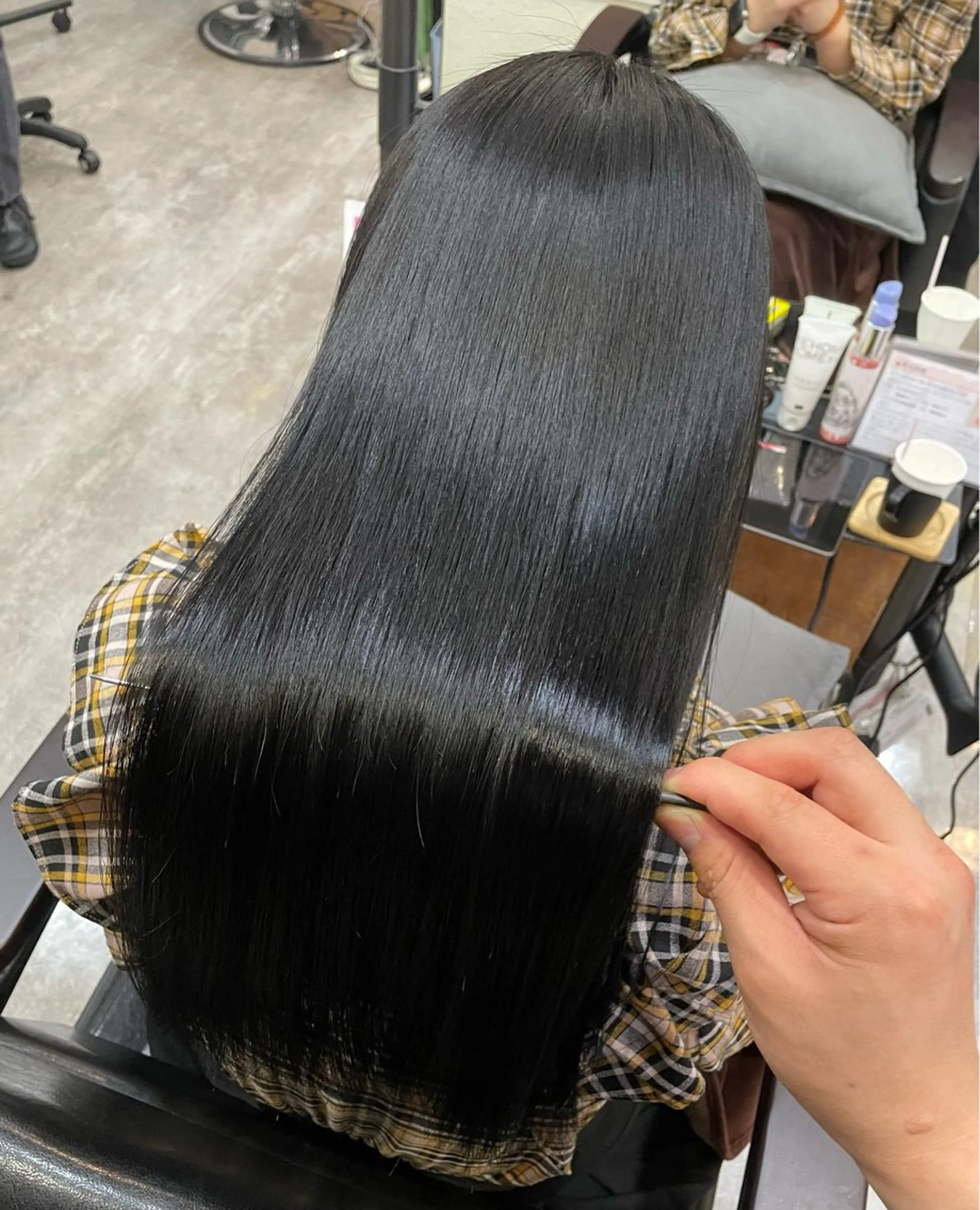 ロング カラー 縮毛矯正 カット 縮毛矯正 トリートメント RIKU 髪質改善/縮毛矯正のヘアスタイル