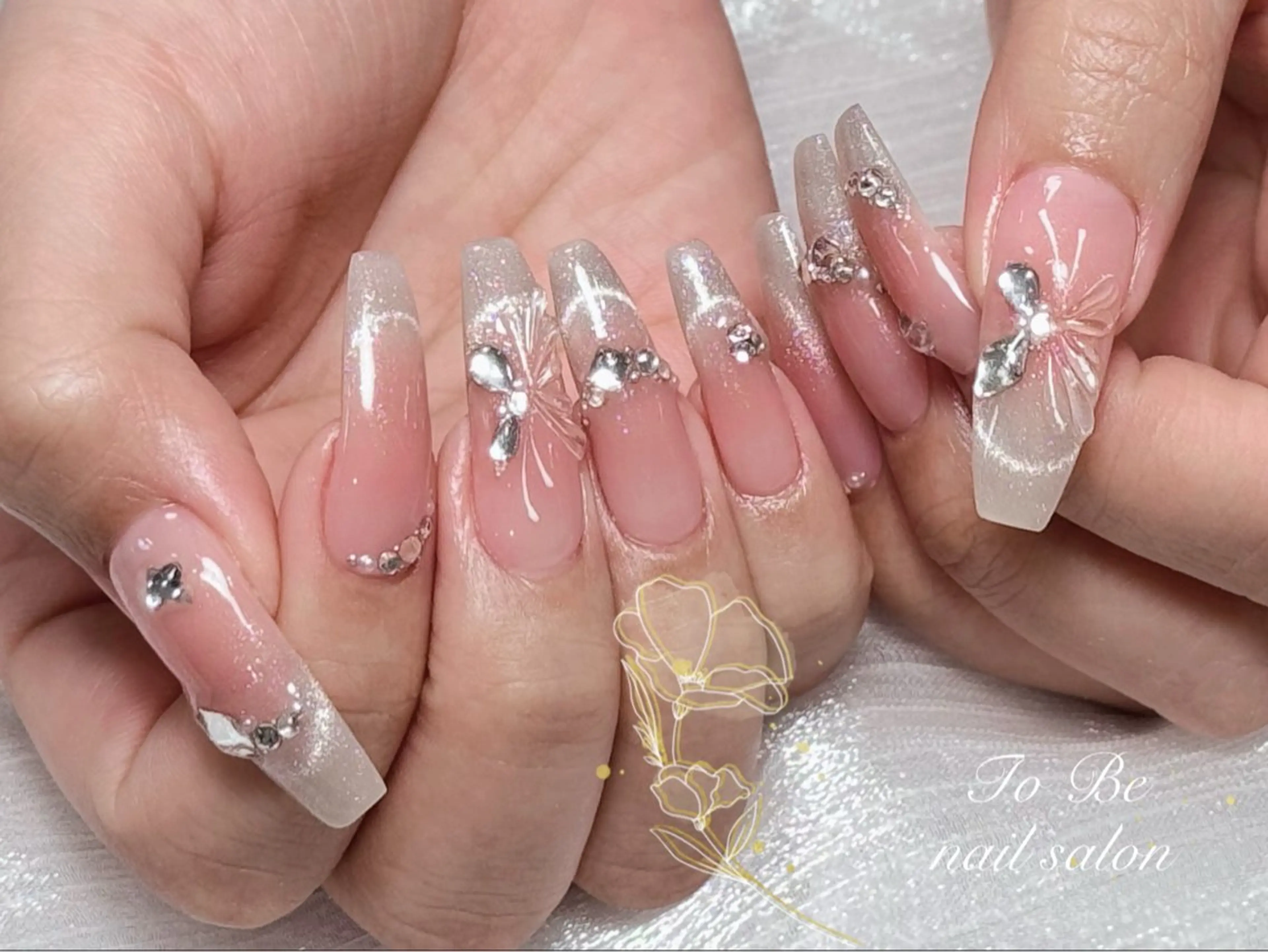 ロング ハンドネイル Nail Salon To Be珈月のネイルデザイン