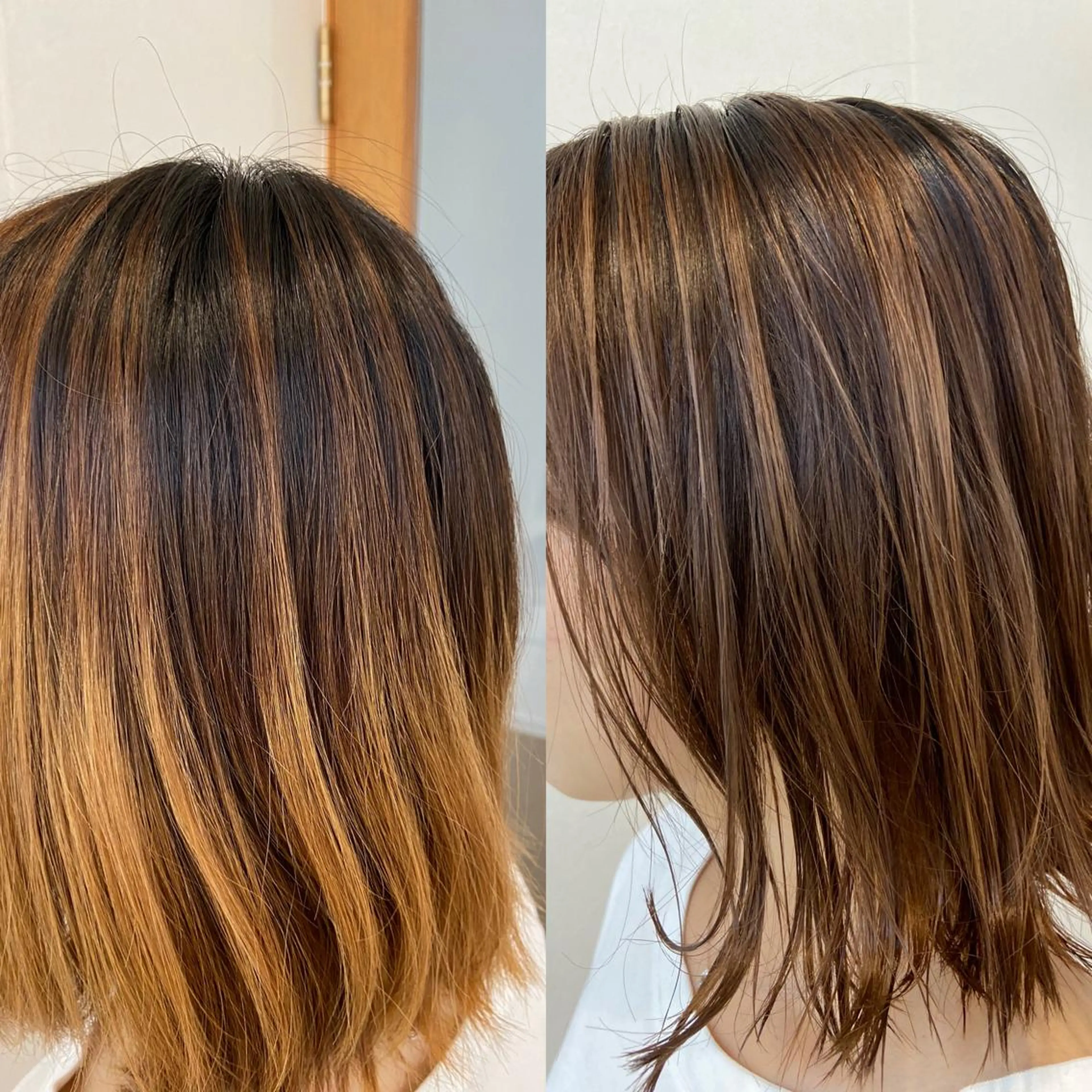 ミディアム レイヤーカット トリートメント 髪質改善・修復 成瀬由賀里のヘアスタイル