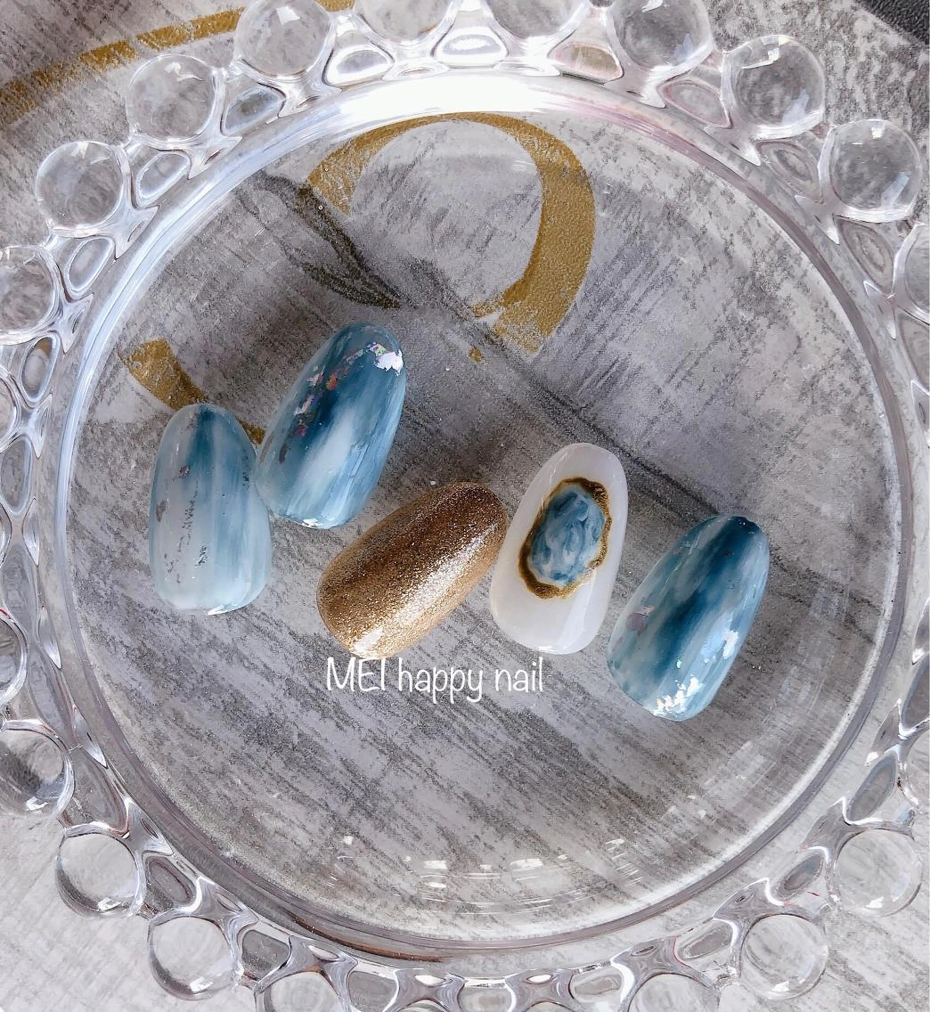 ネイル 北浦和 自爪育成ケアのネイルデザイン