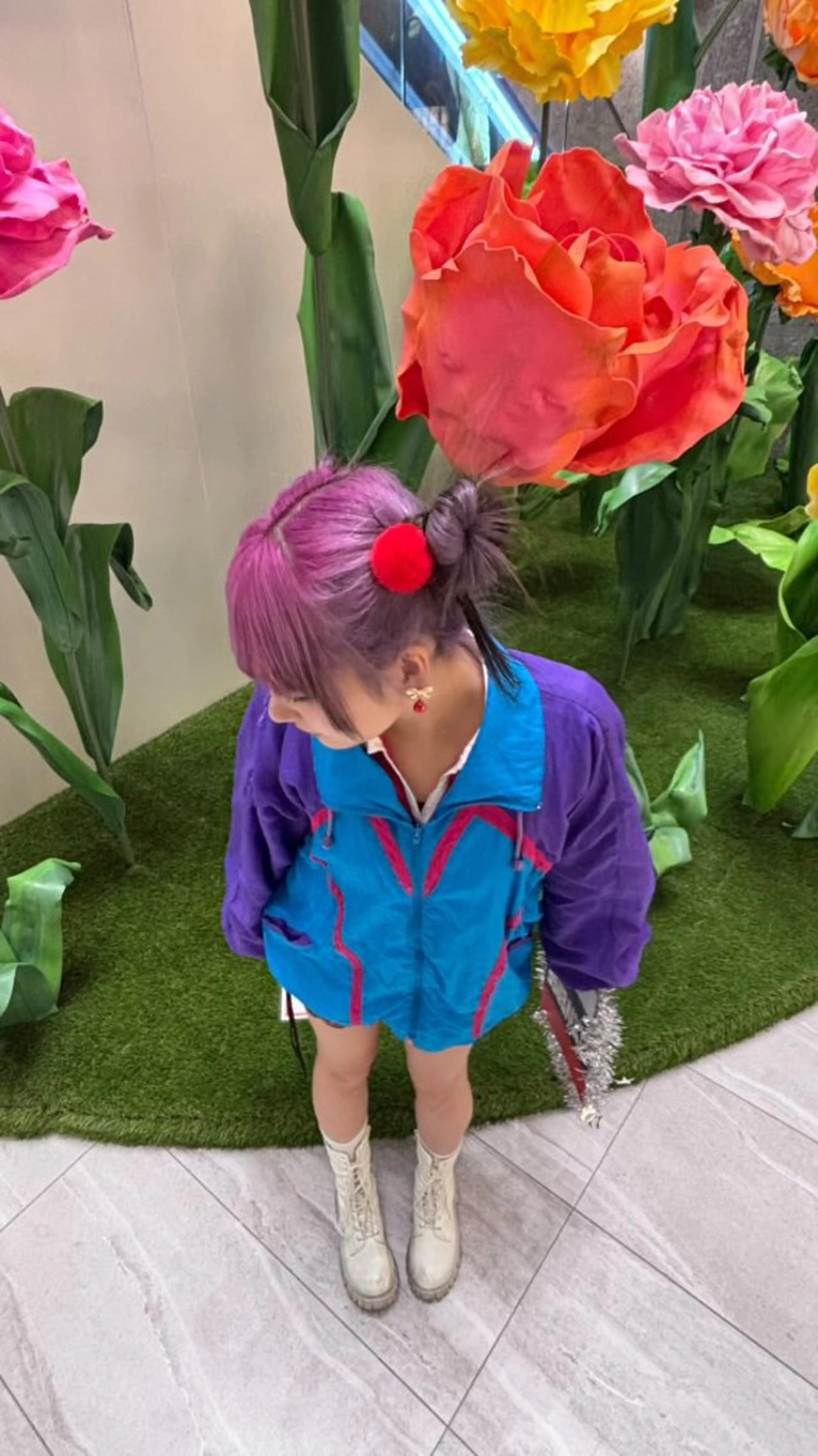 ミディアム カラー 縮毛矯正 名古屋／デザイン／ ブリーチ/松井亮磨のヘアスタイル