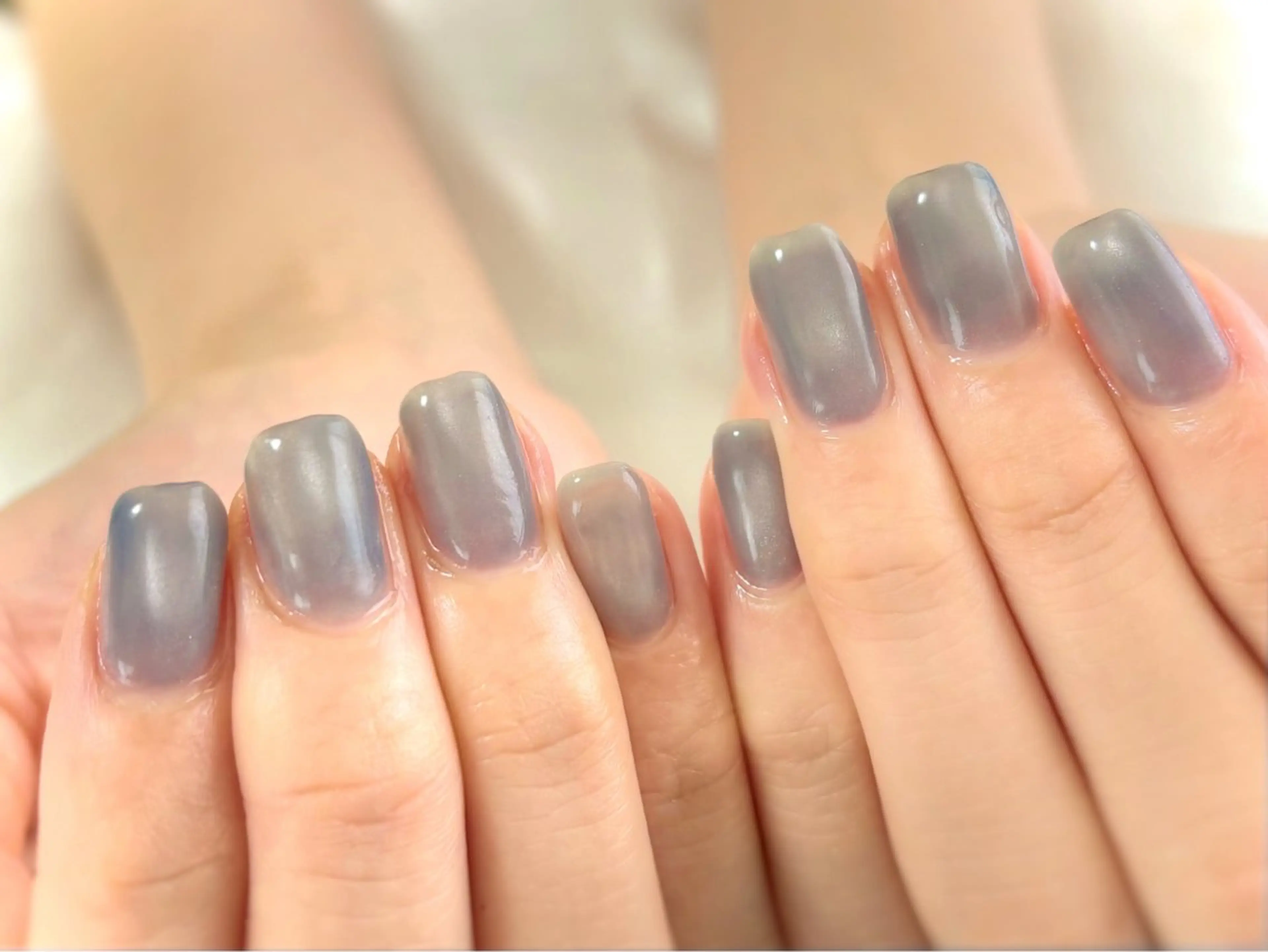 ネイル マグネットネイル マグネットワンカラー ワンカラーネイル ハンドネイル Nail salon Cielel⟡Ayaのネイルデザイン