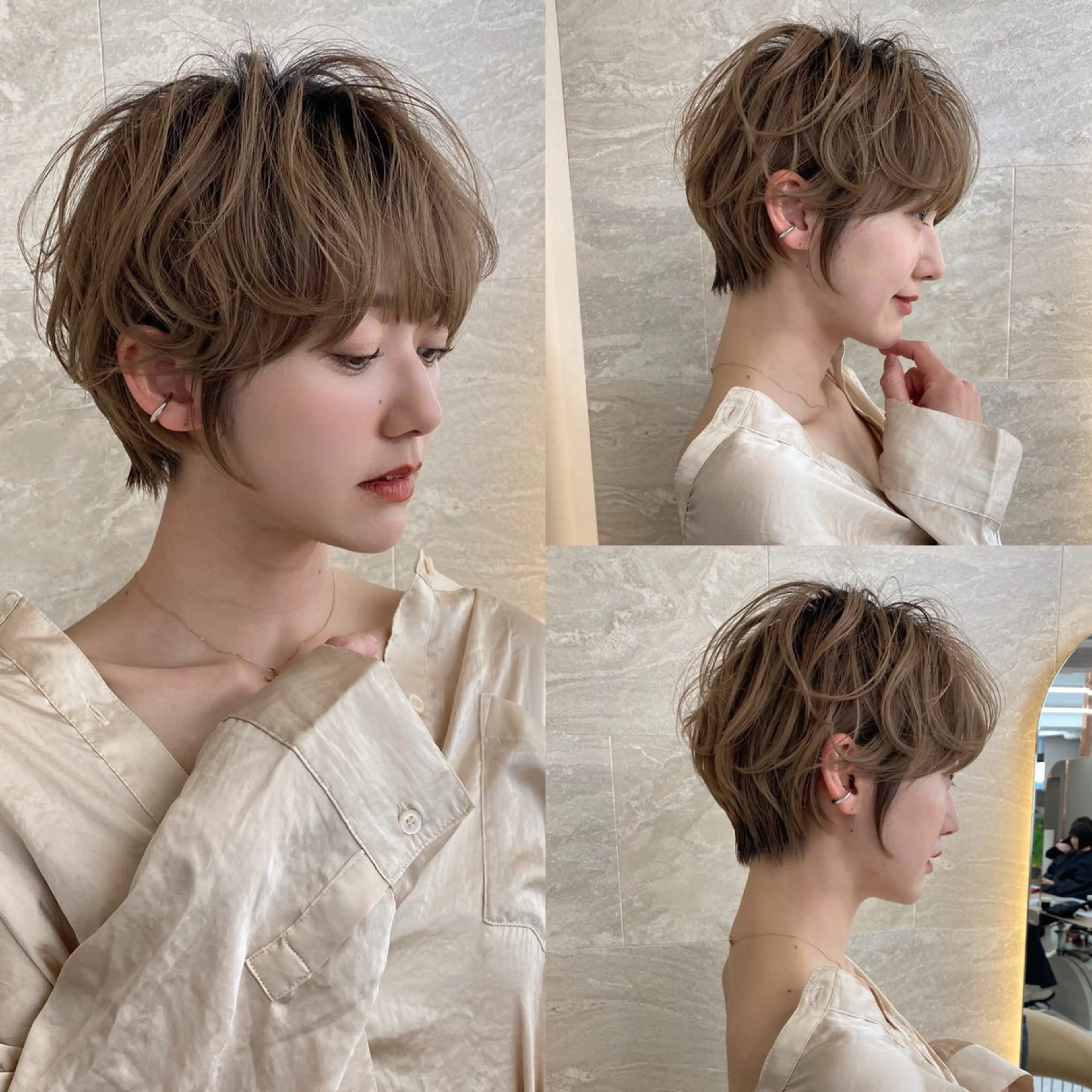 ショート カラー パーマ カット ヘアカラー パーマ トリートメント 美髪❣️縮毛矯正/ 髪質改善✨/山本のヘアスタイル