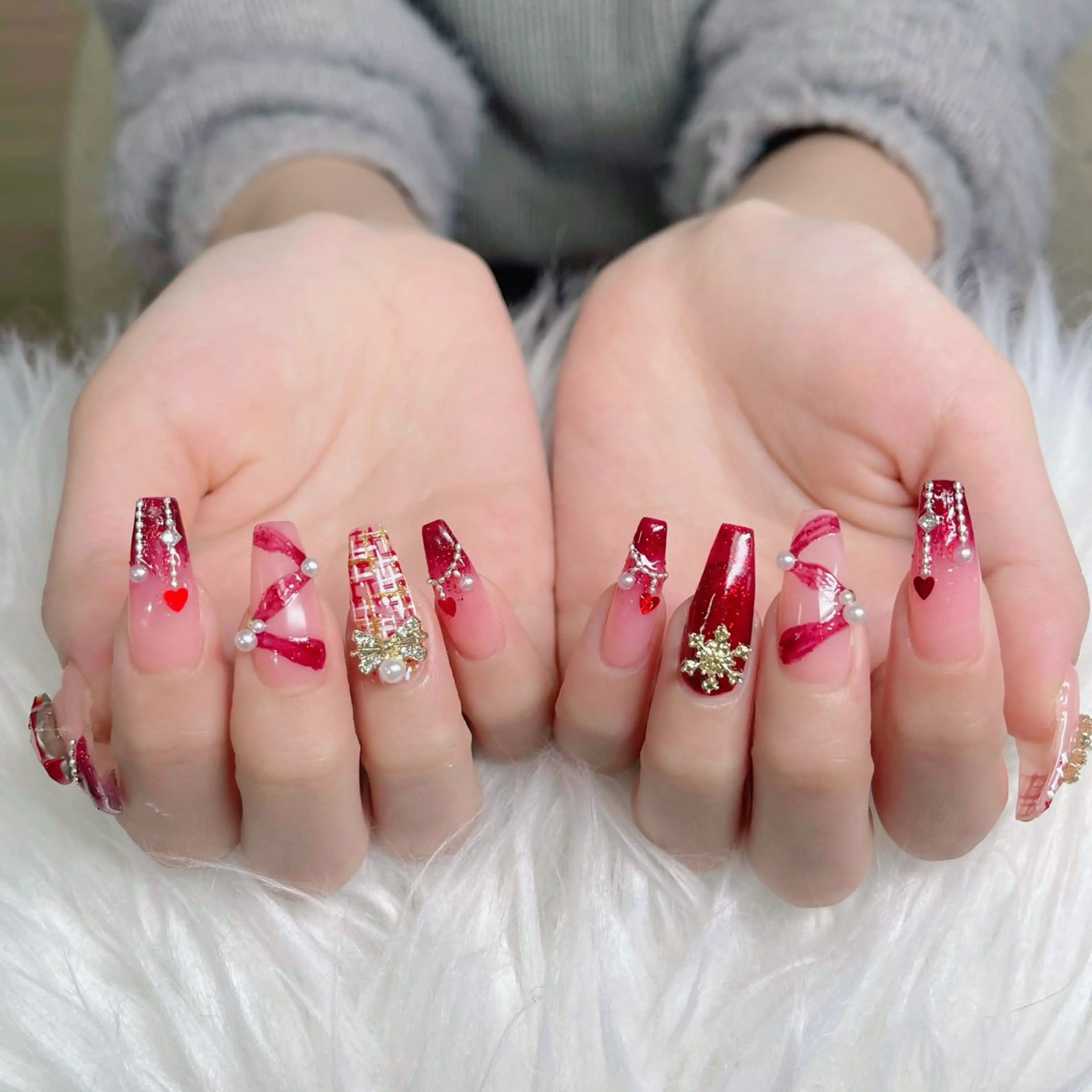 ネイル フットネイル フレンチネイル グラデーション 韓国ネイル ロングネイル ハンドネイル Hani Nail Salonのネイルデザイン
