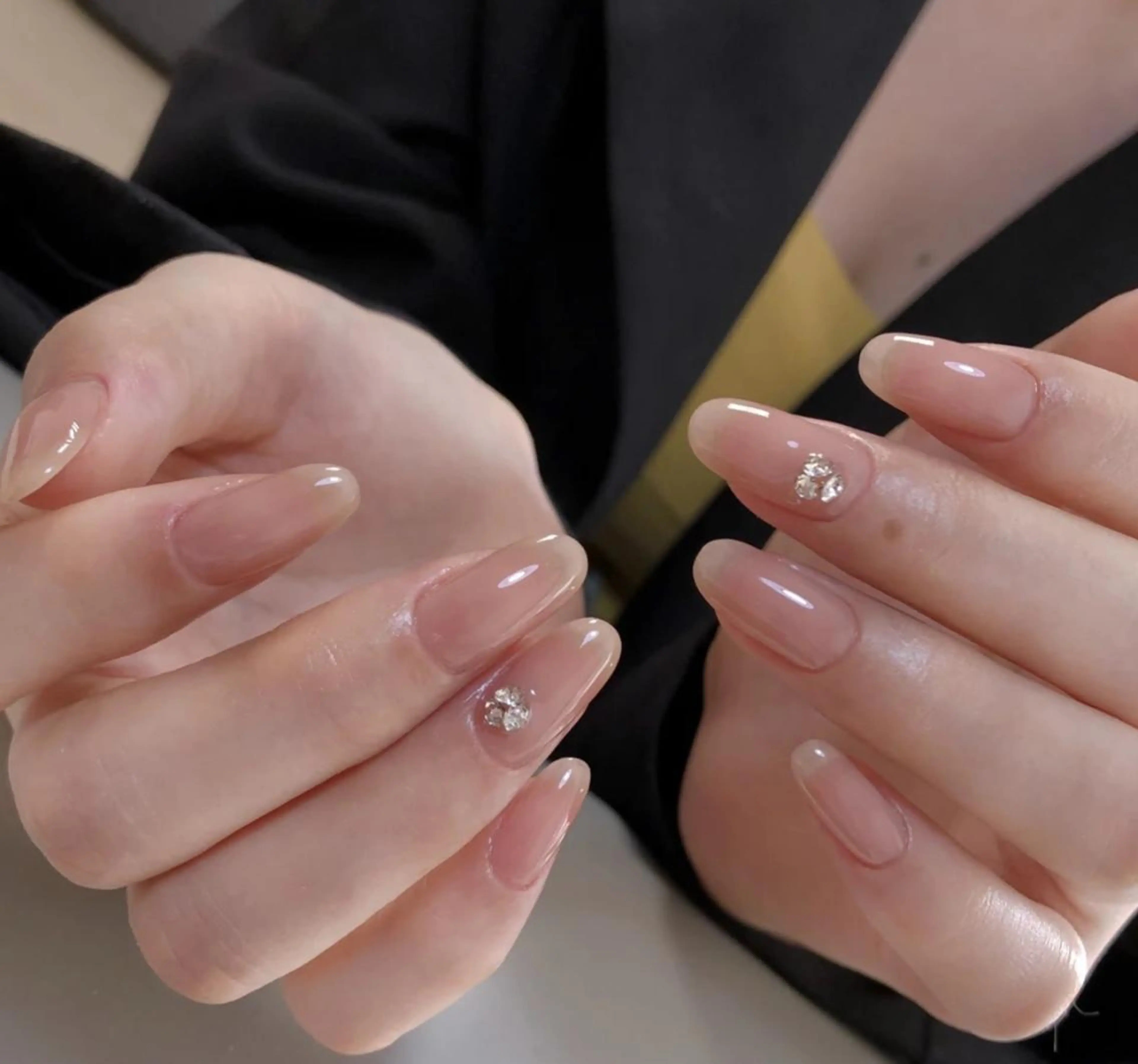 ネイル ラメ(グリッター) ラメグラデーション ワンカラーネイル Queens 新宿本店のネイルデザイン