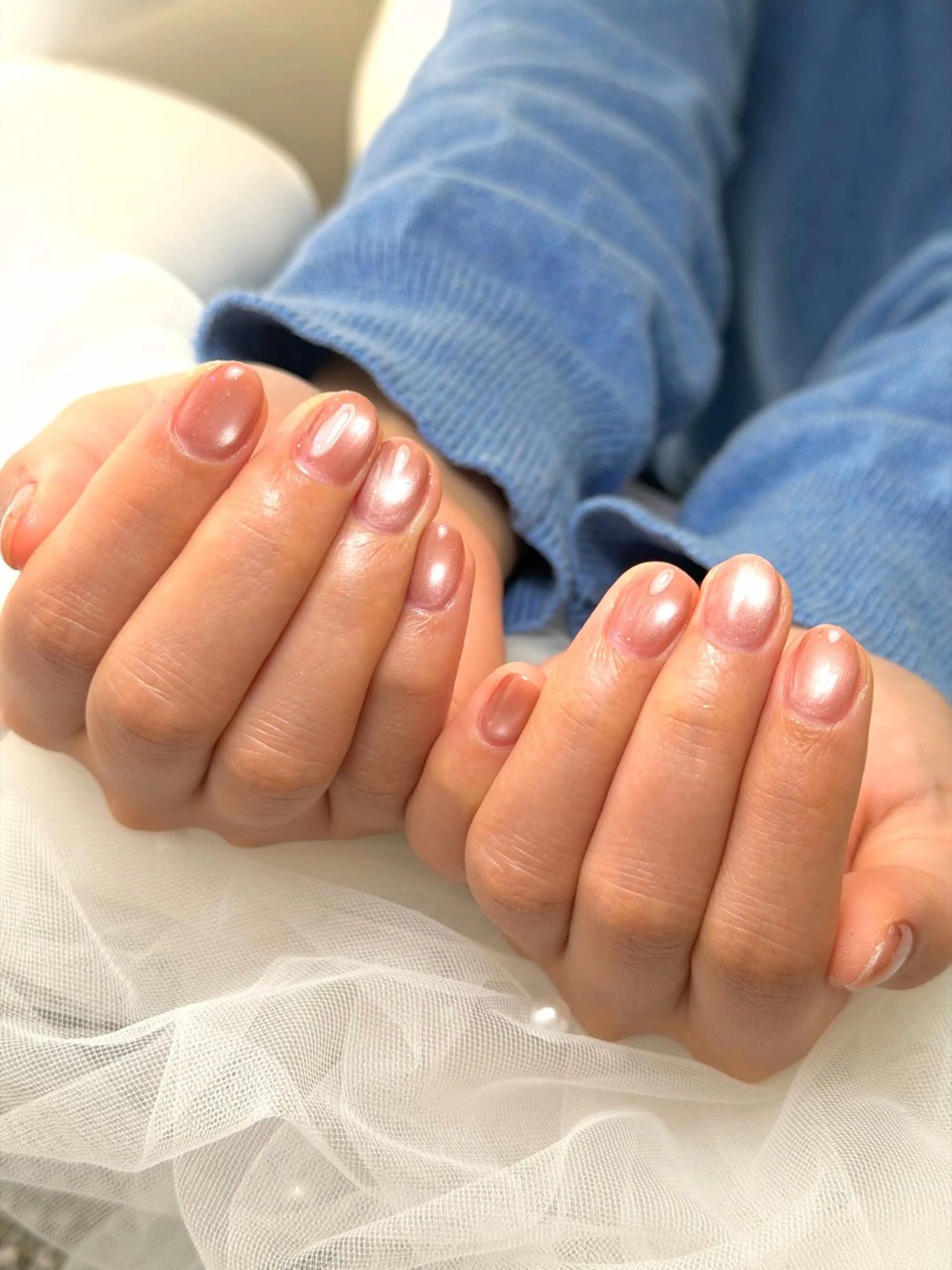 ネイル ハンドネイル 池袋Uni nail 上品シンプルデザインのネイルデザイン