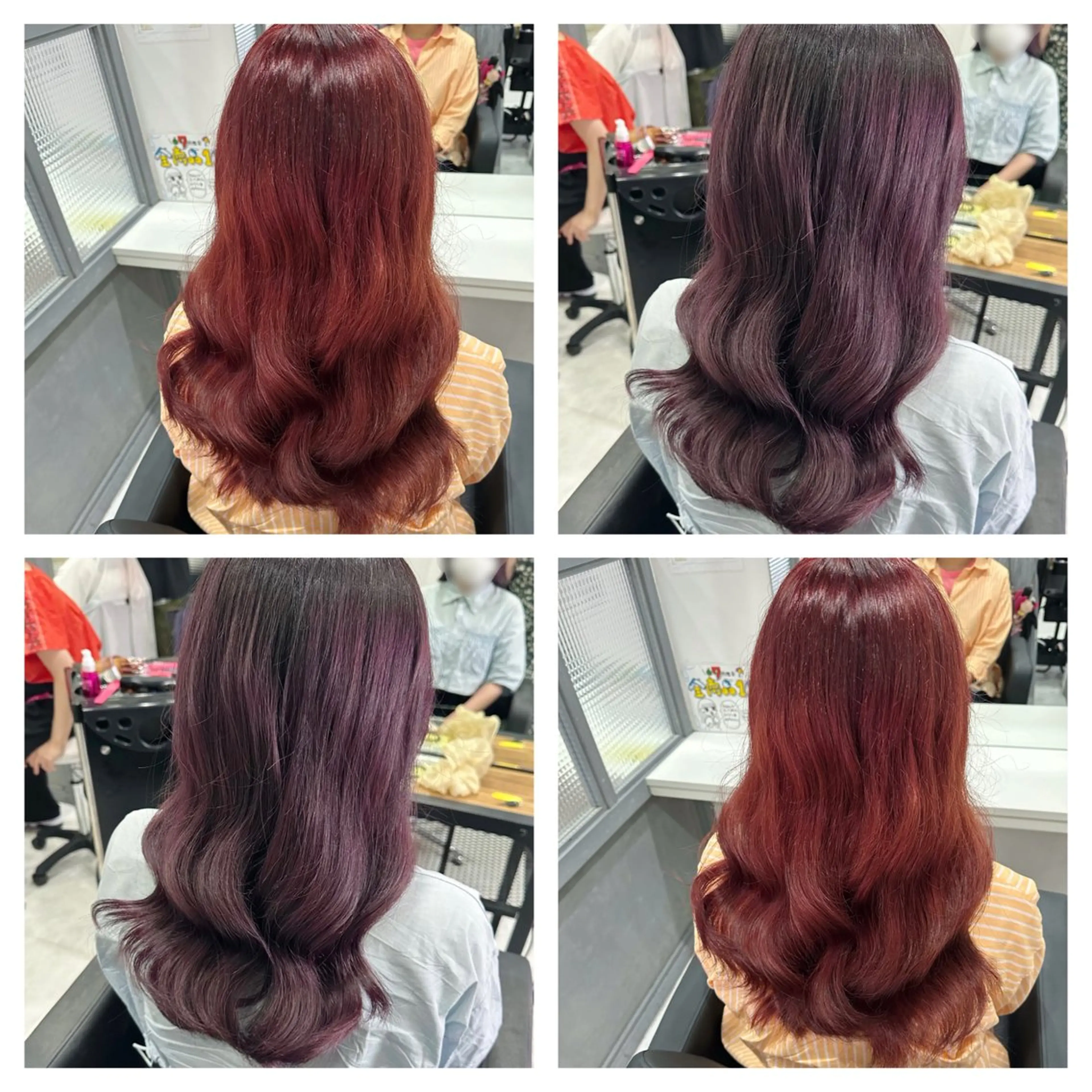 セミロング カラー ヘアアレンジ ブラウンカラー ラベンダーカラー ピンクカラー ピンクラベンダー レッドカラー 🎀推し活ヘアー🎀 Yuuna🐰💖のヘアスタイル