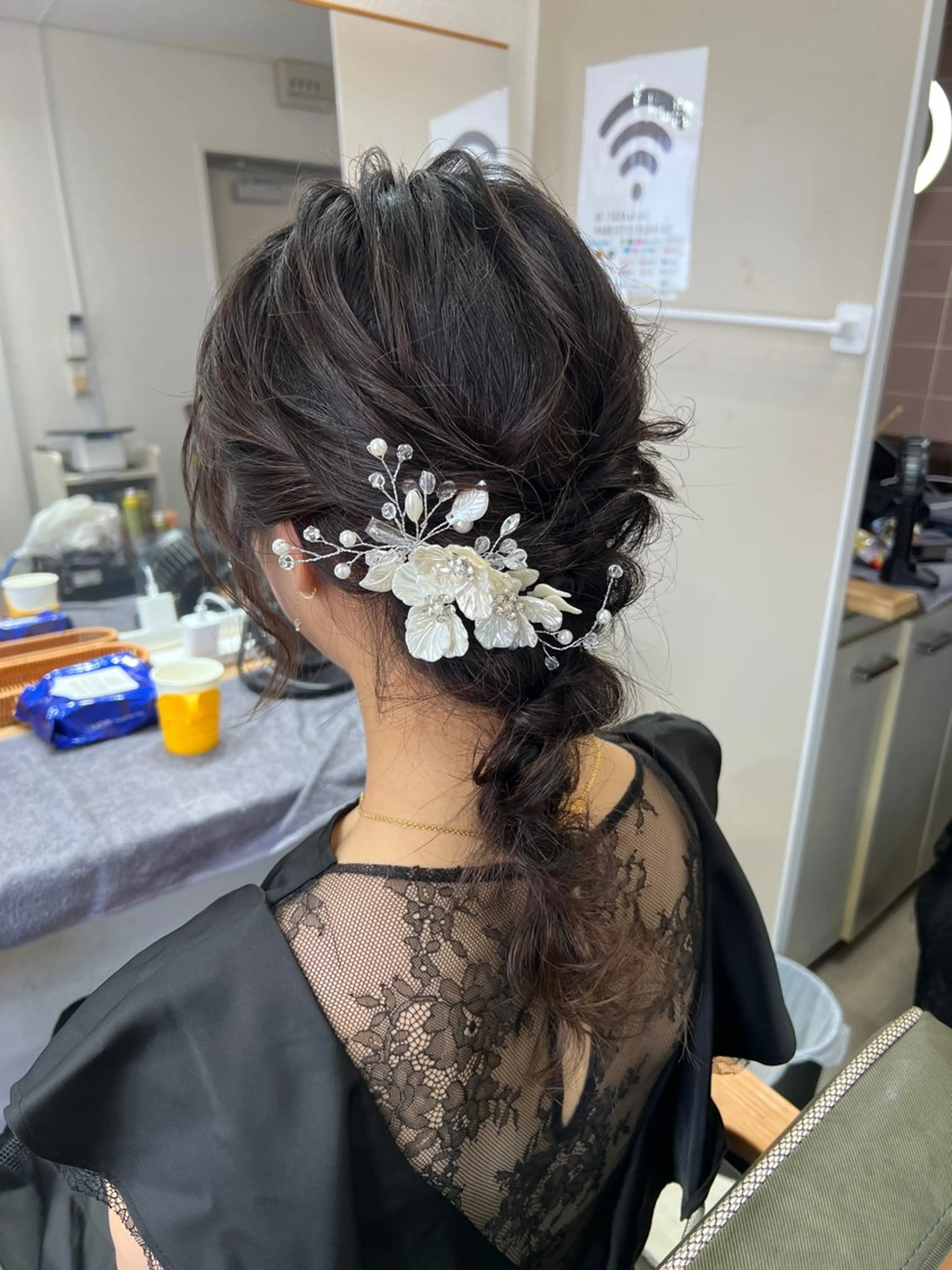 セミロング ヘアアレンジ 結婚式・ブライダル 山室 敬義のヘアスタイル