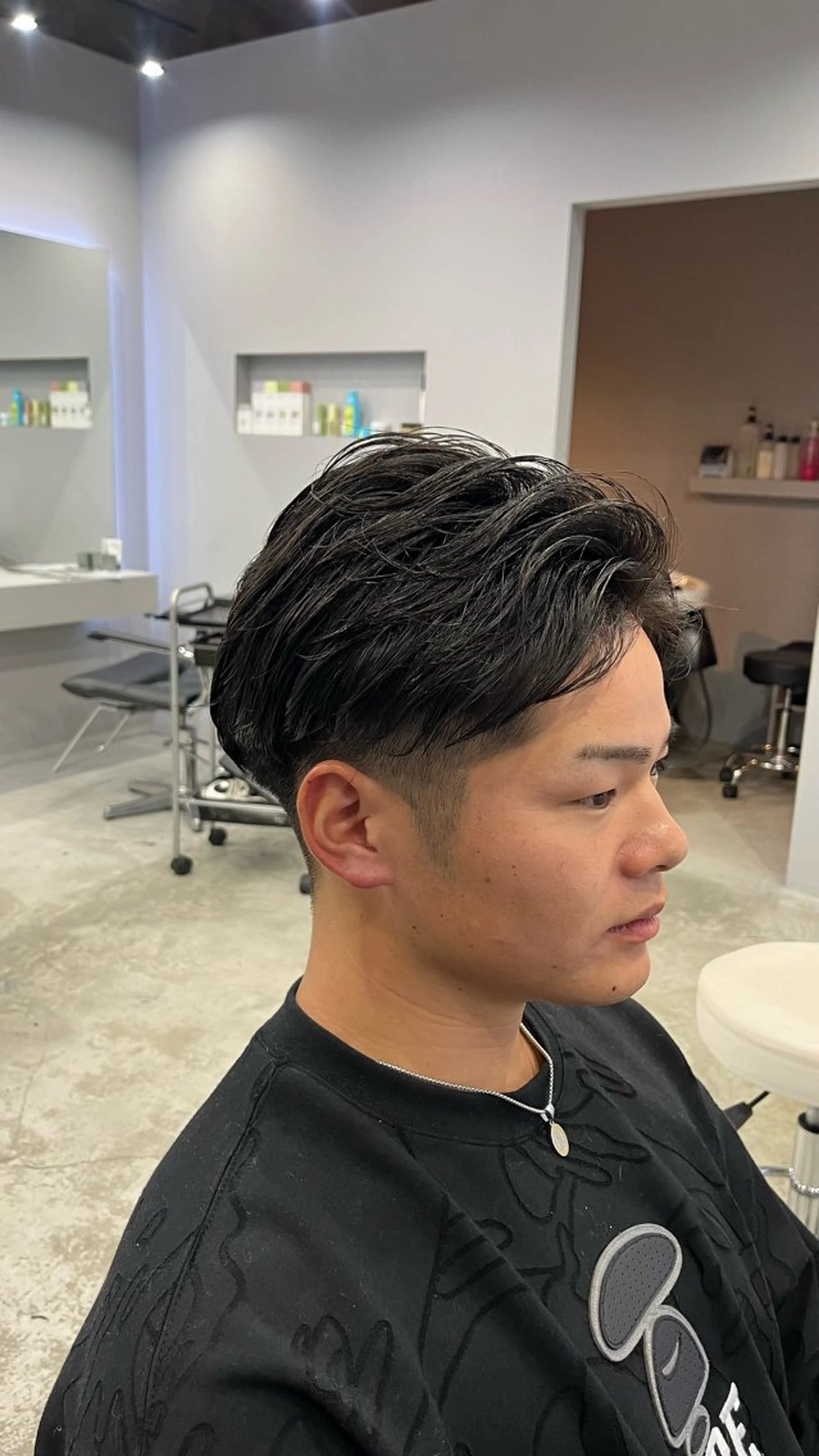 ショート メンズ メンズパーマ パーマ 橋本 保奈美のヘアスタイル