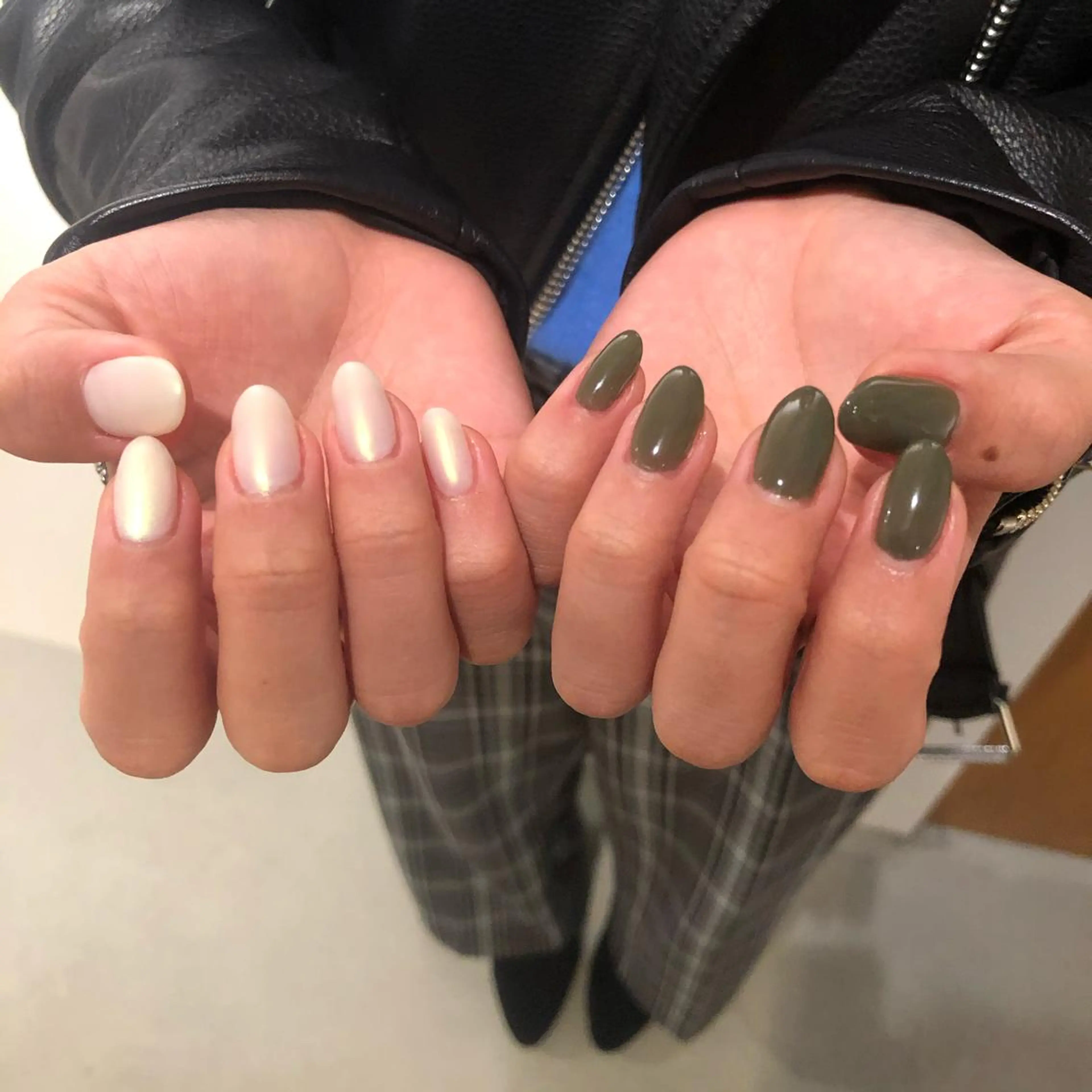 ネイル オーロラネイル 持ち込み ハンドネイル alloy nailのネイルデザイン