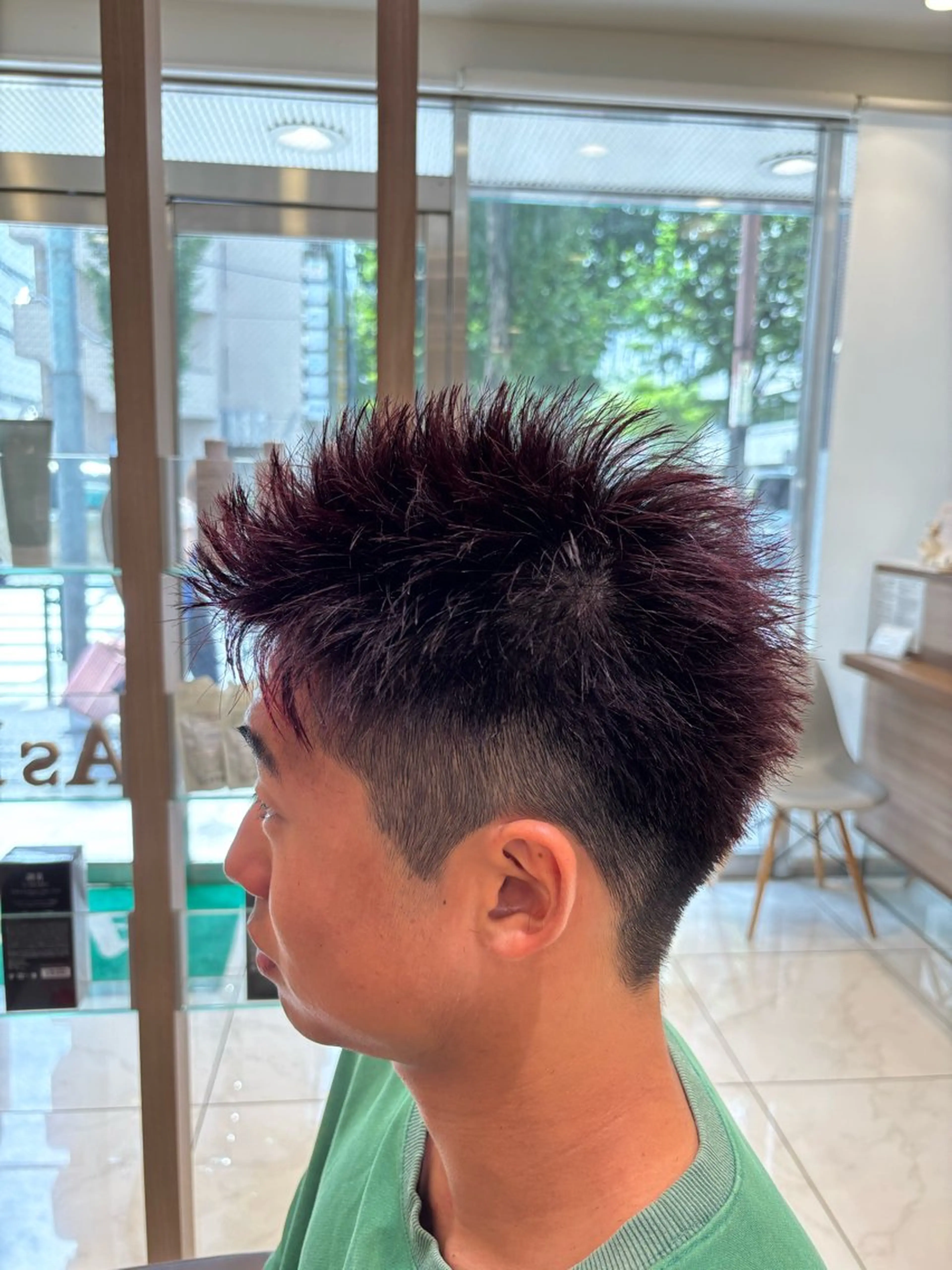 カラー メンズ メンズブリーチ スパイキーショート ブリーチ ブリーチなしカラー レイヤー/パーマ/ 山本 侑平のヘアスタイル