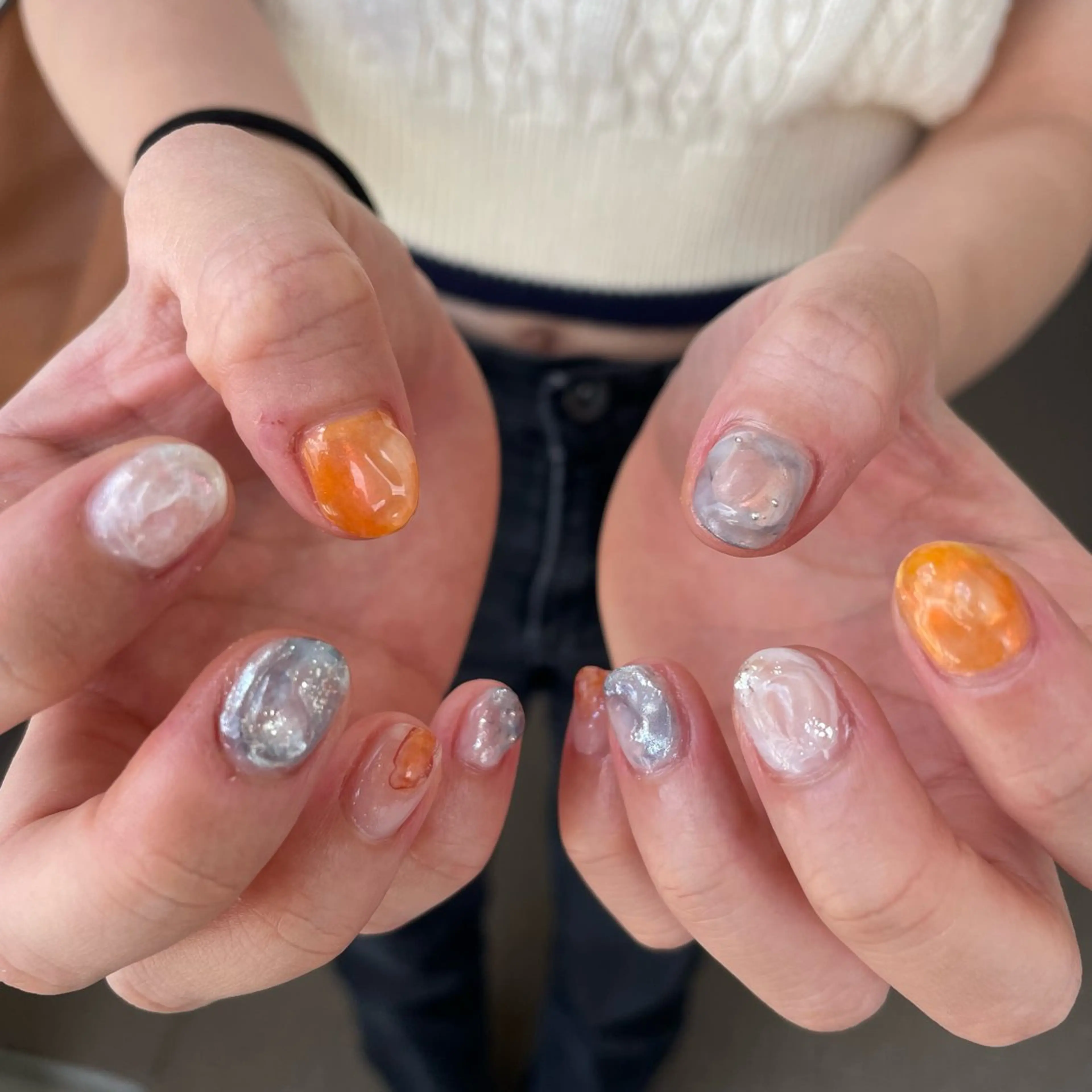 ネイル ハンドネイル カメレオン京橋🌻 草葉由佳のネイルデザイン