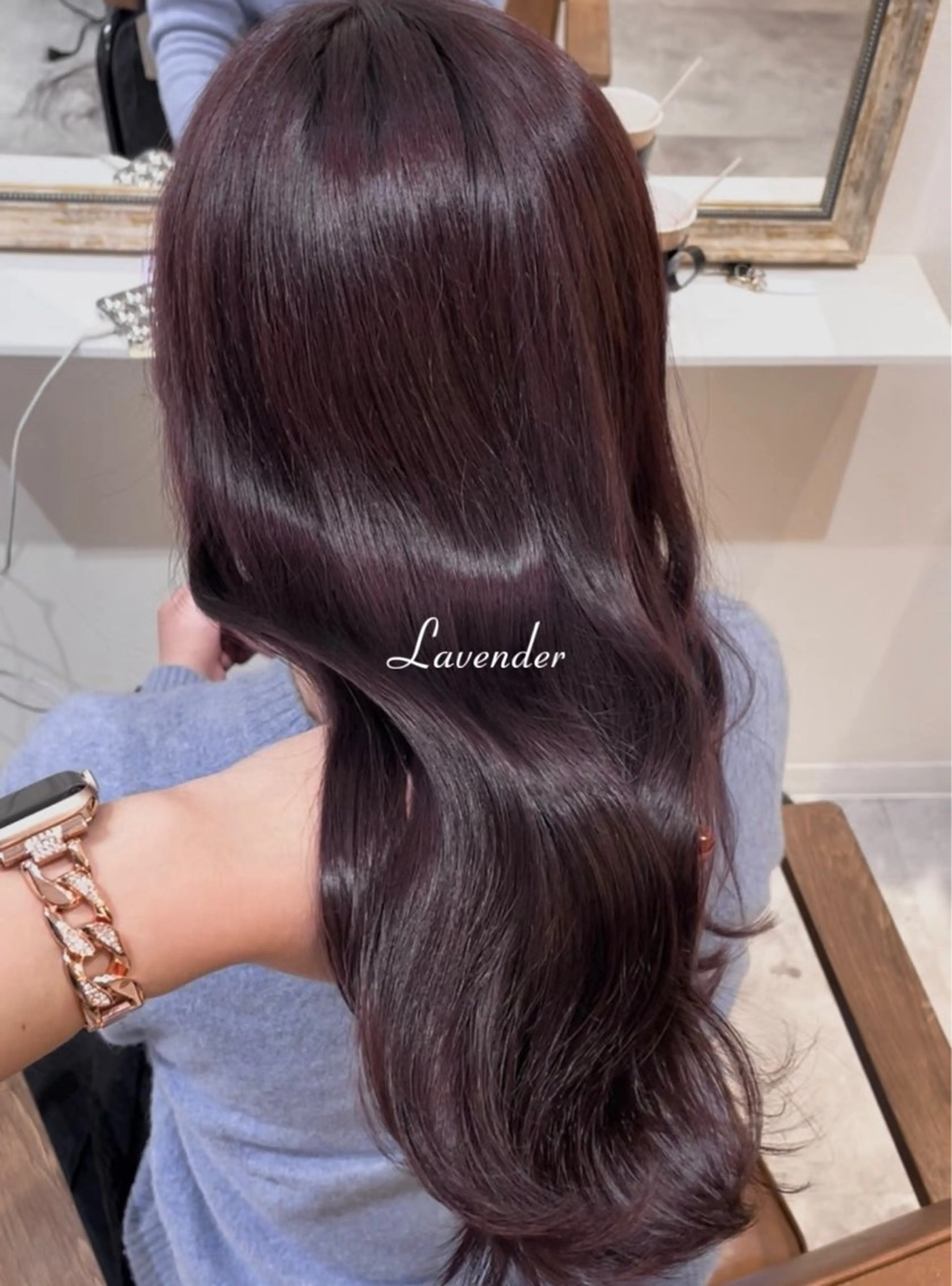 セミロング カラー ラベンダーカラー トリートメント 垢抜け似合わせカラー /梅田 /ayanaのヘアスタイル
