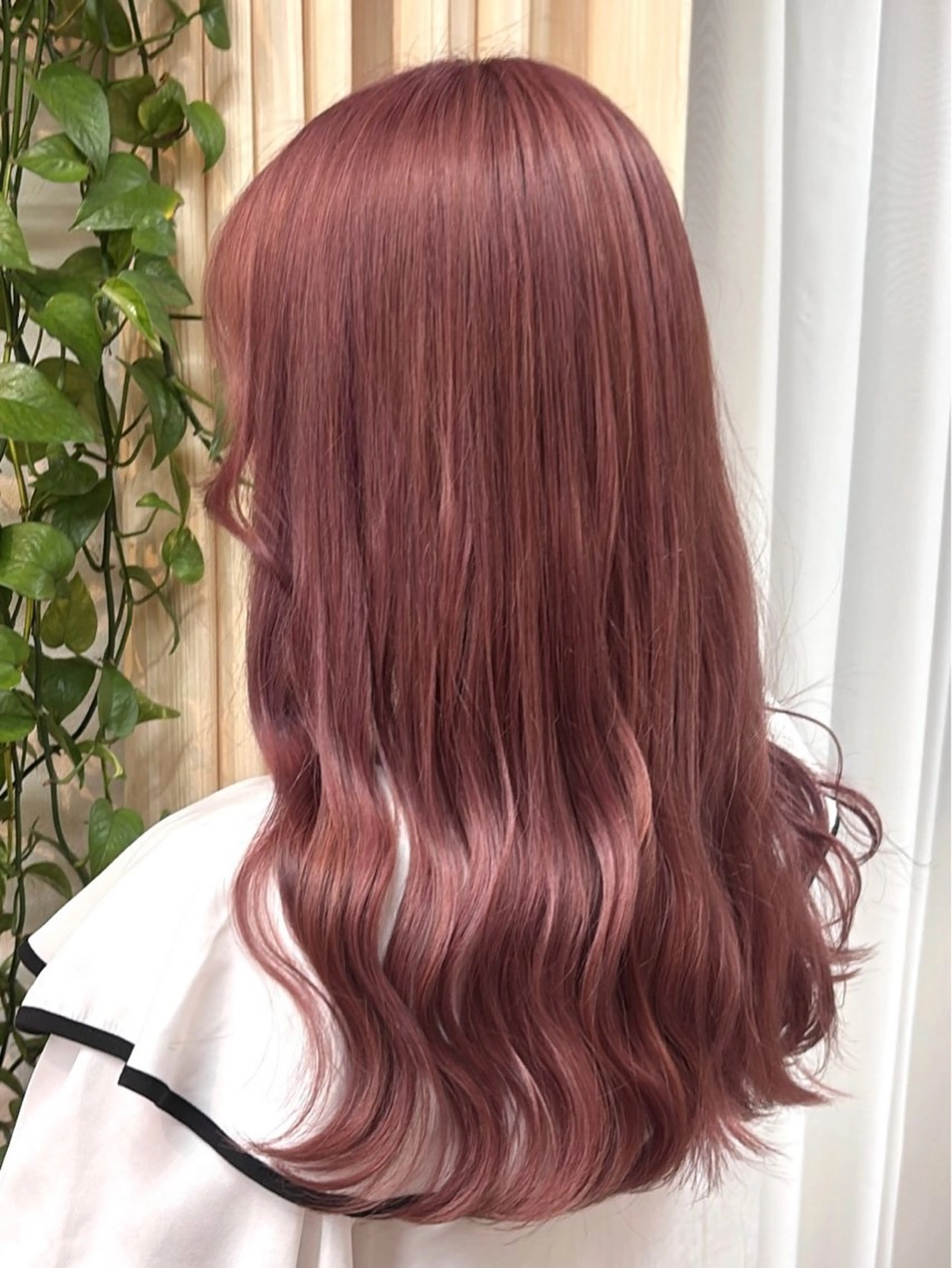ロング カラー 透明感カラー ピンクカラー Haircraft 長岡琉菜のヘアスタイル