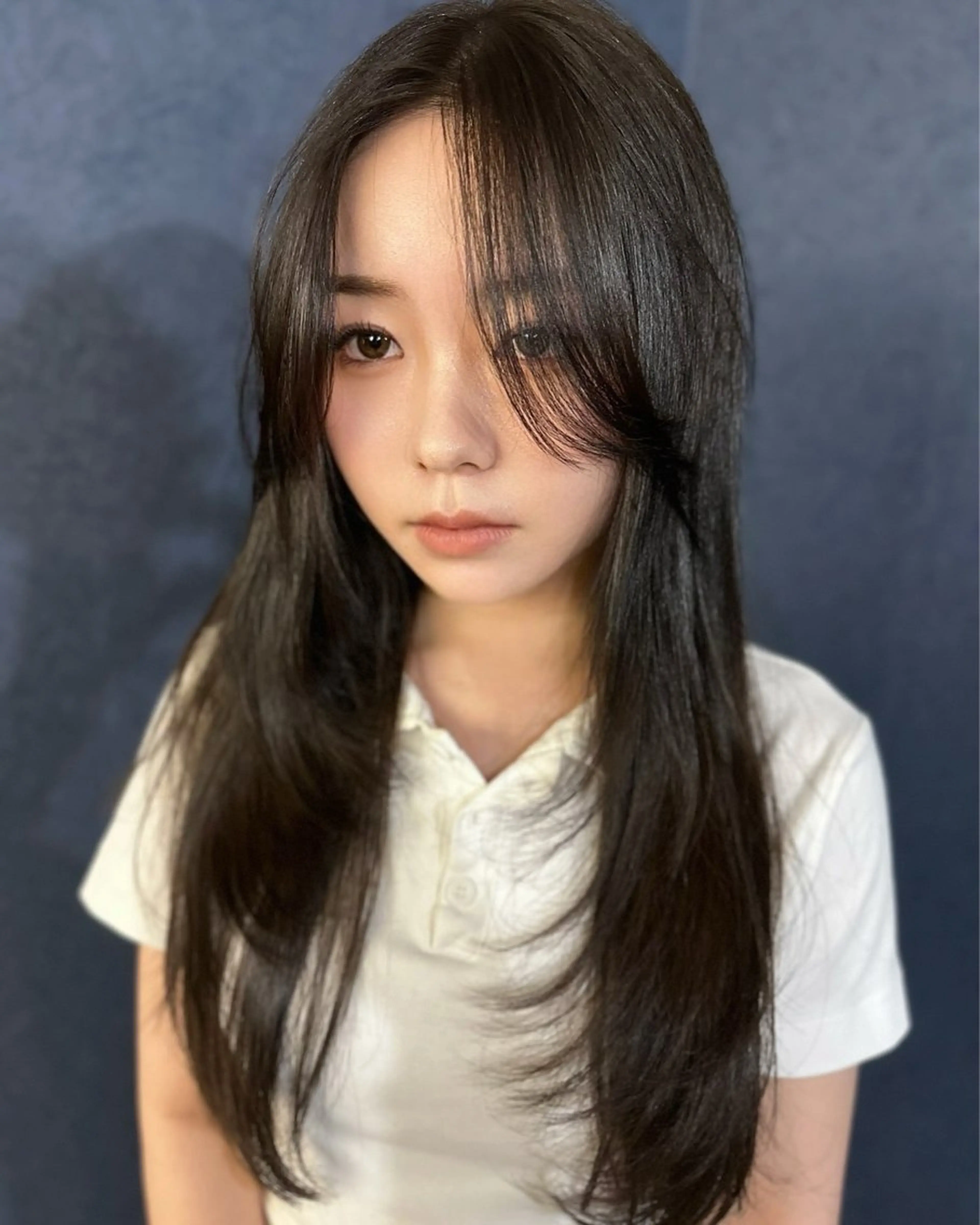 ロング カラー カット ヘアカラー トリートメント 韓国風×透明感カラー 髪質改善オタベシンヤのヘアスタイル