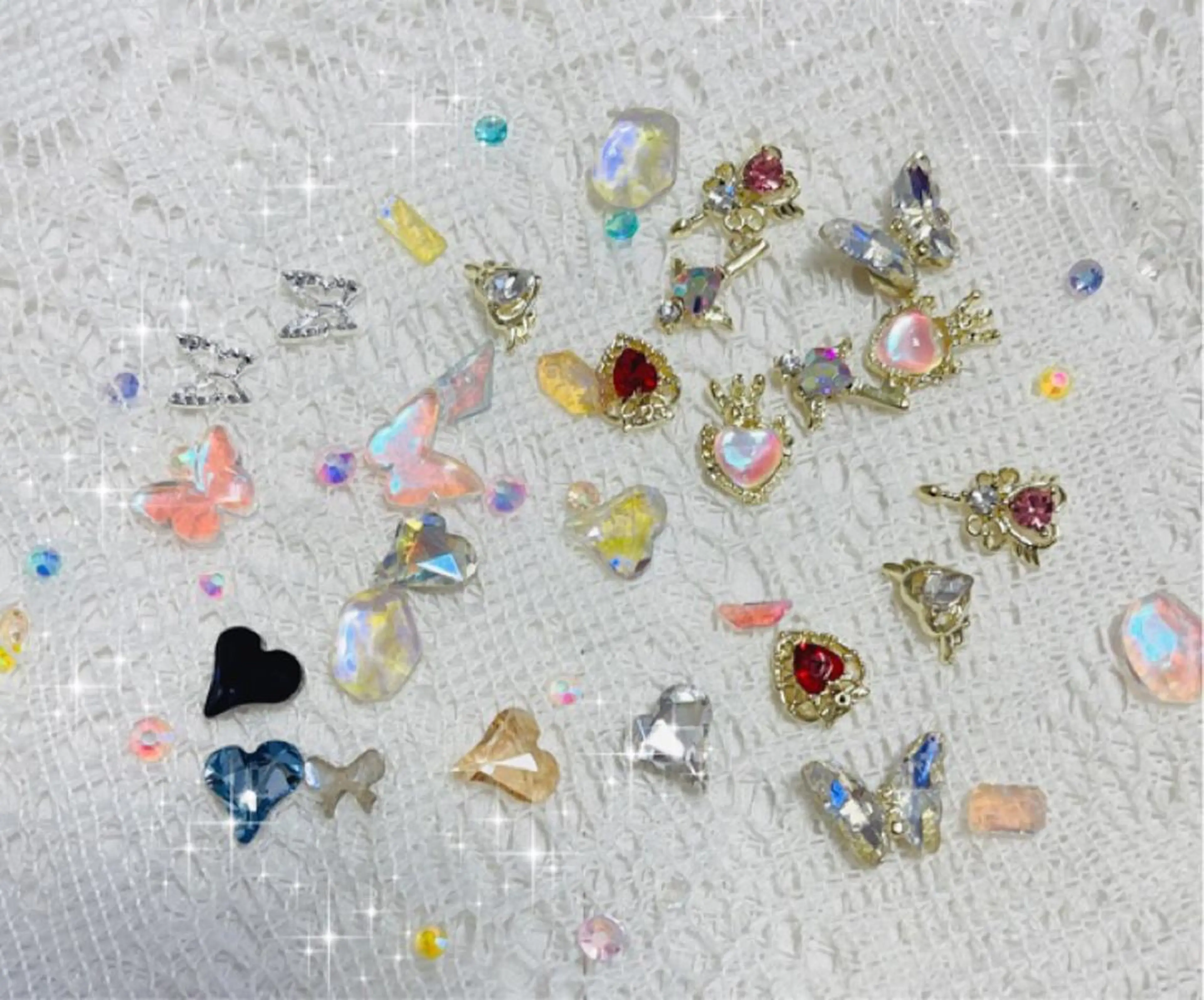 ネイル アートネイル ジェルネイル ハート 氷ネイル・うるうるネイル パラジェル ベテランネイル cnc  nailのネイルデザイン