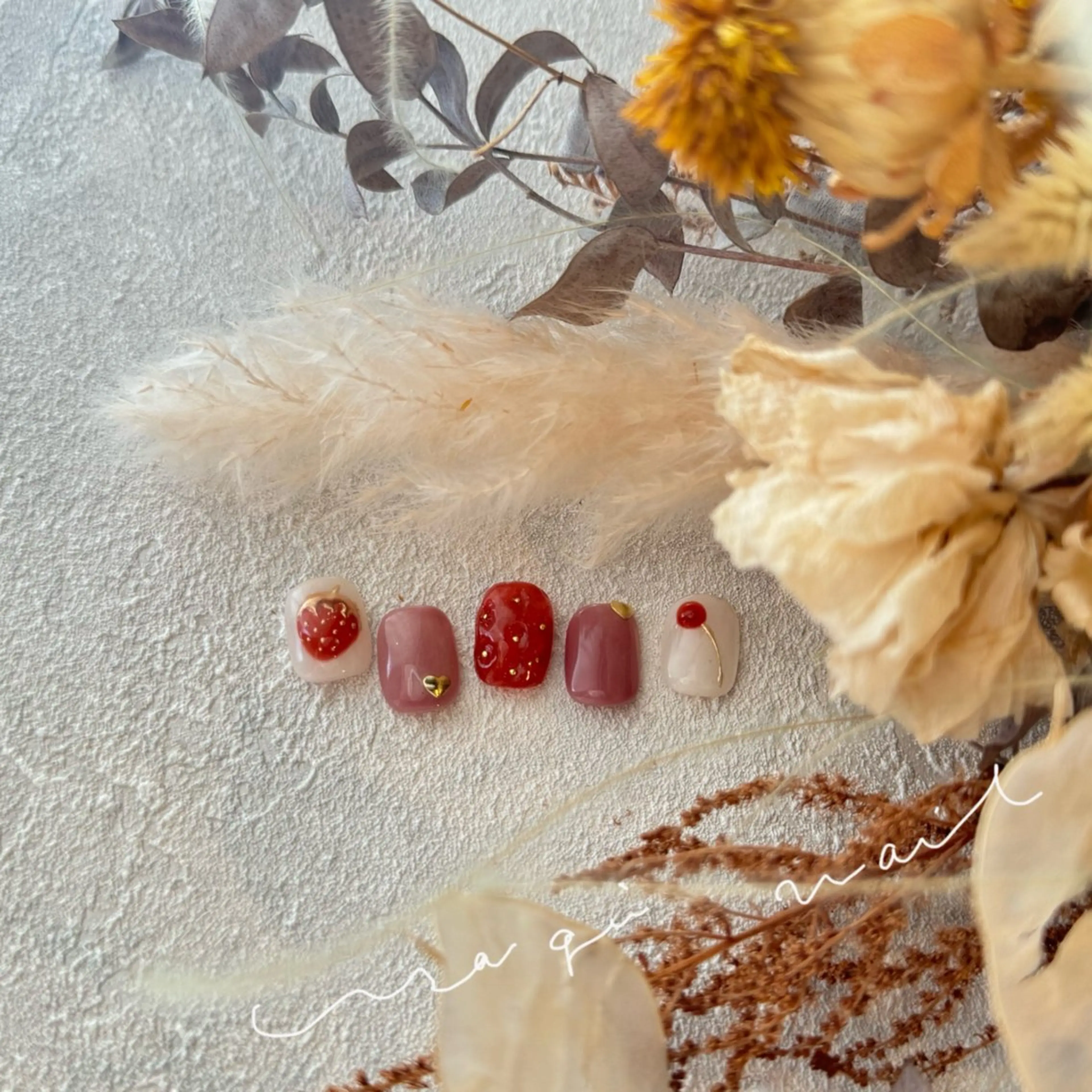 ネイル バレンタイン ハンドネイル usagi nailのネイルデザイン