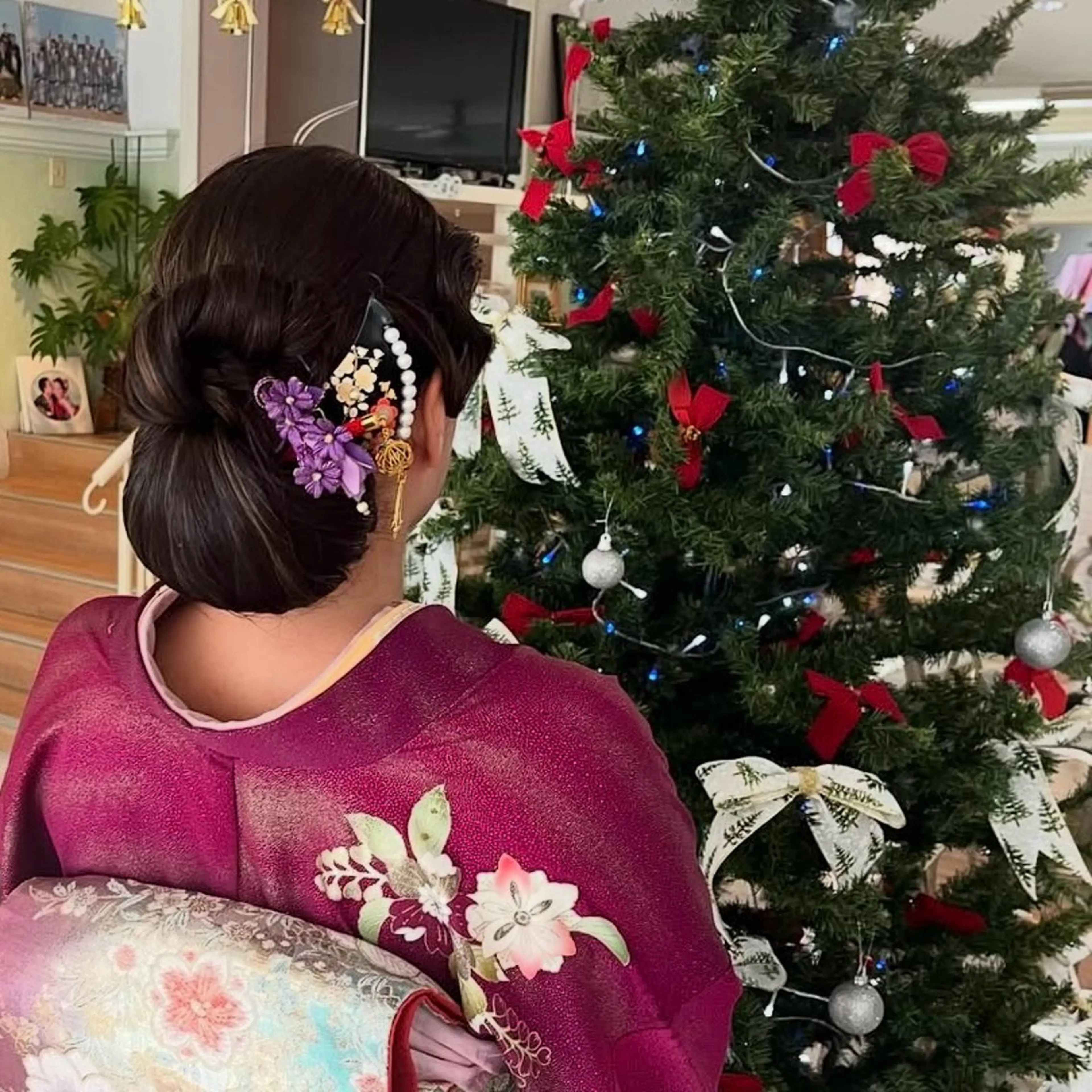 ヘアアレンジ 着物ヘア ヘアセット 玉城 里奈のマツエク・マツパデザイン