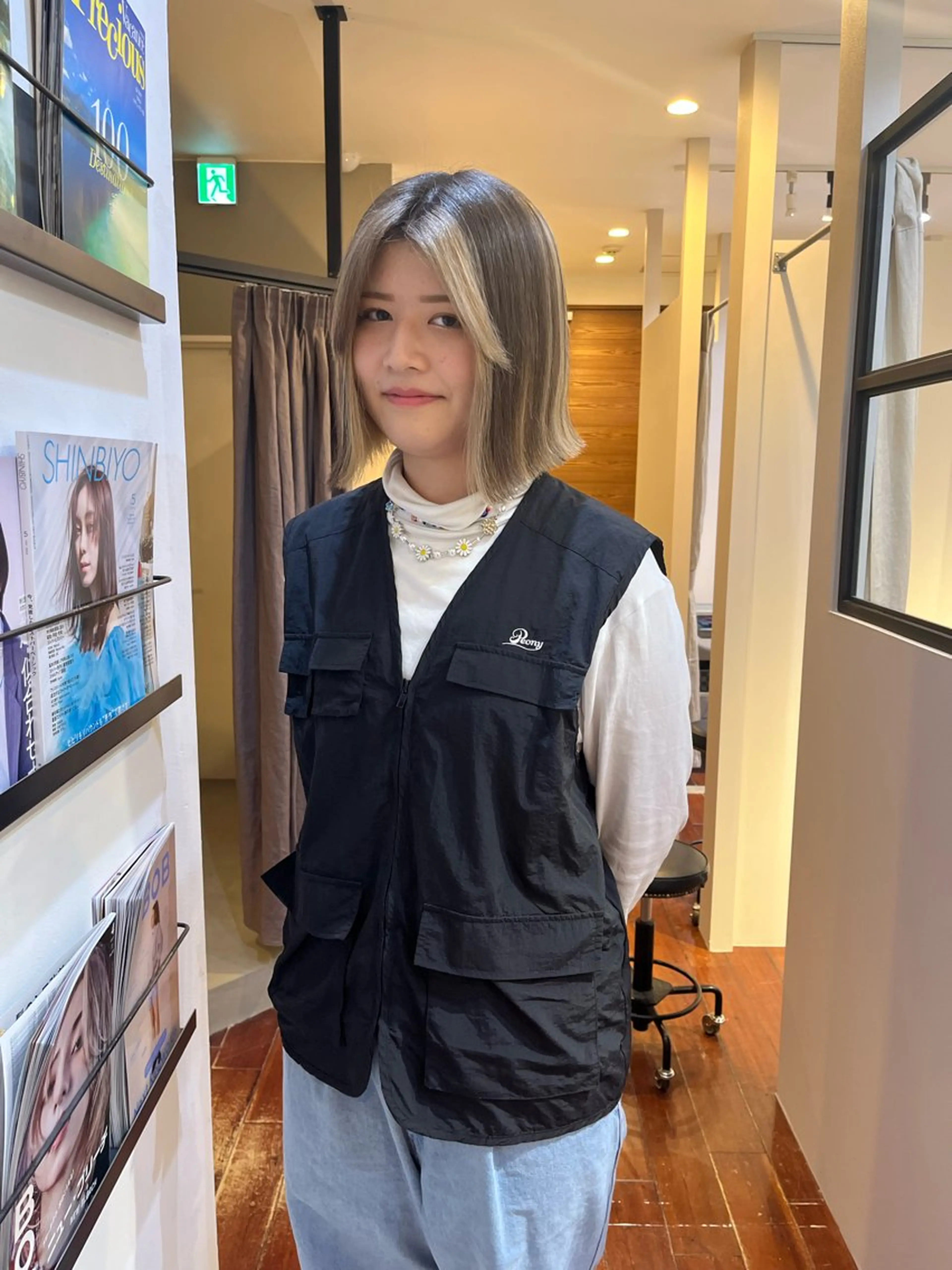 ミディアム カット 杉原 駿亮のヘアスタイル